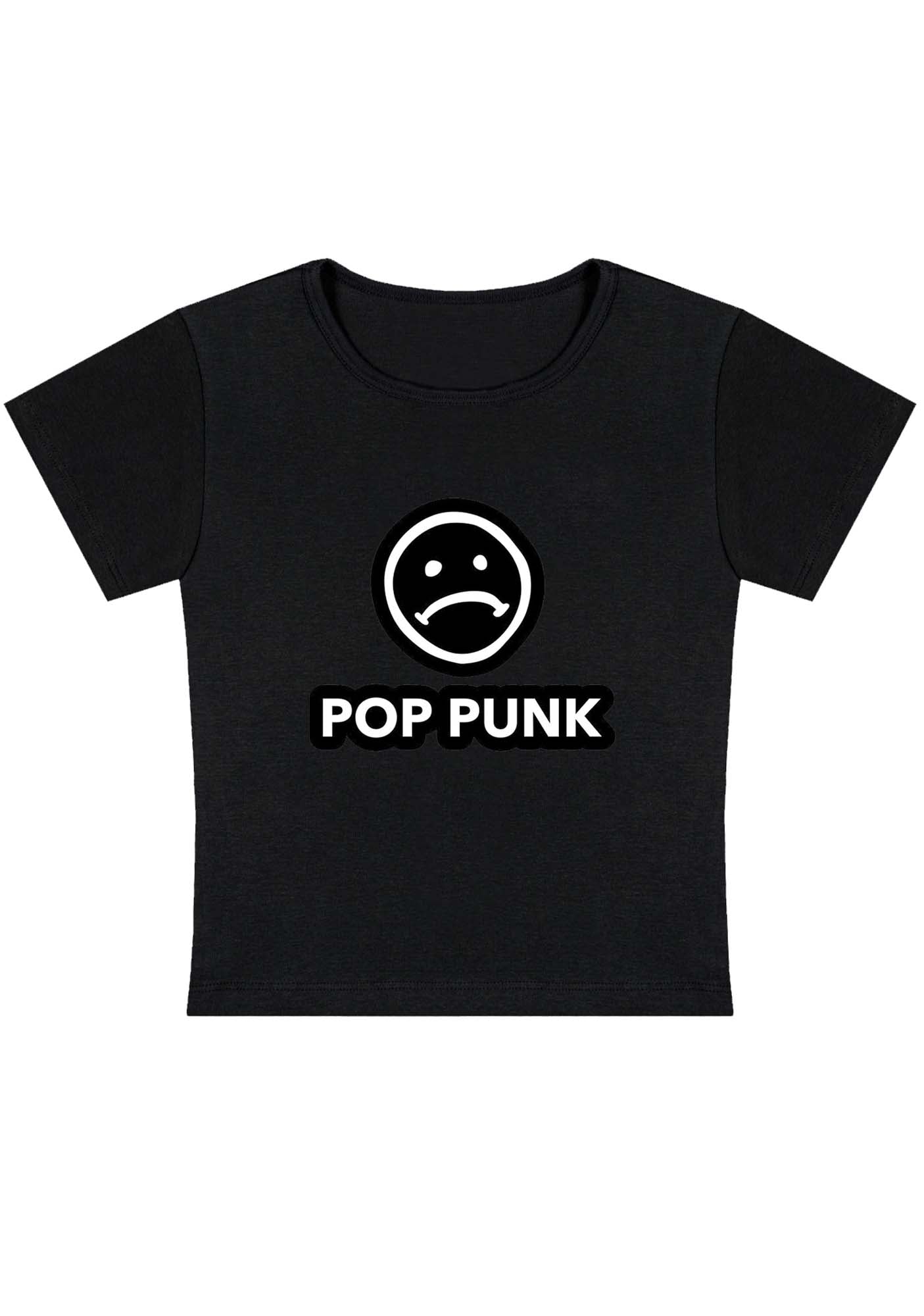 Unhappy Pop Punk Y2K Baby Tee