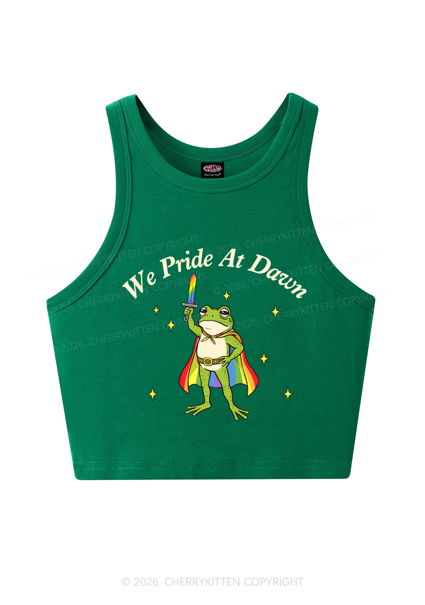 We Pride At Dawn Y2K Crop Tank Top Cherrykitten