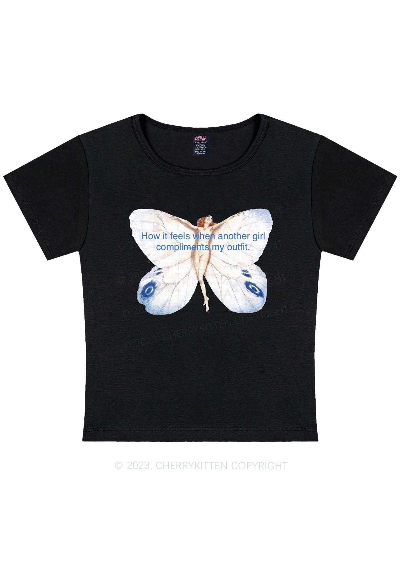 Curvy Girl Outfit Y2K Baby Tee Cherrykitten