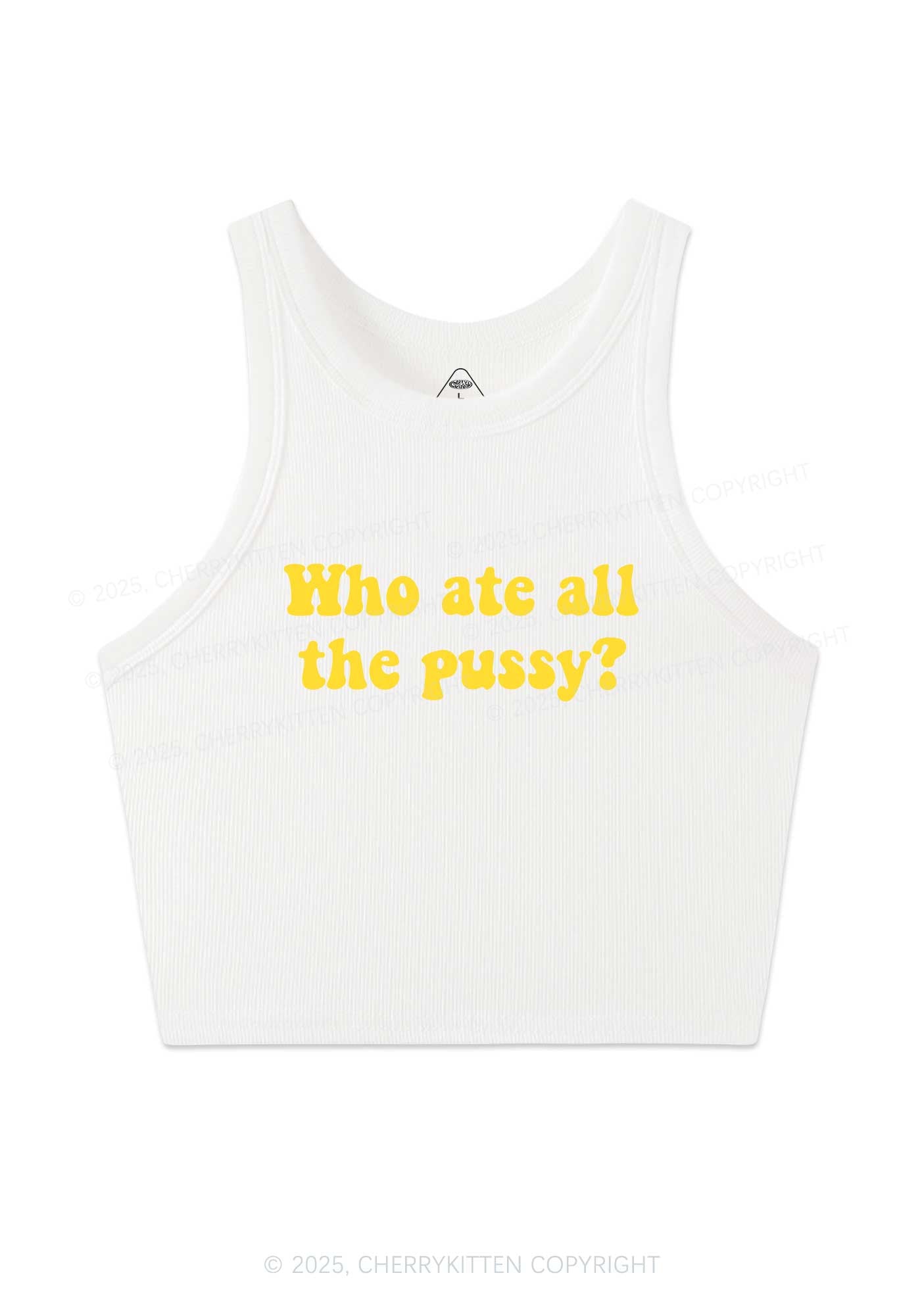 Who Ate All Puxxy Y2K Crop Tank Top Cherrykitten