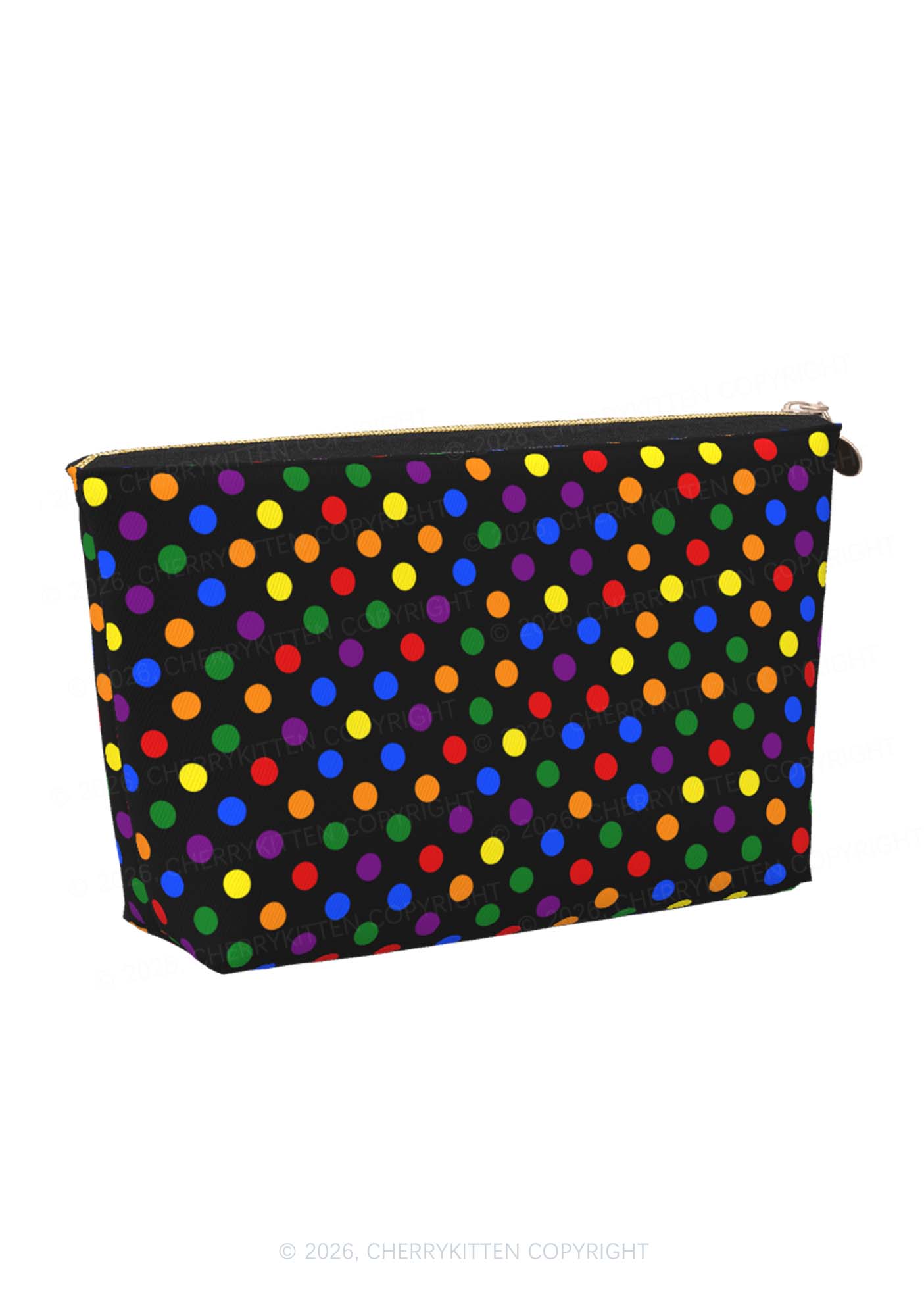 Rainbow Dots Pride Y2K Makeup Bag Cherrykitten