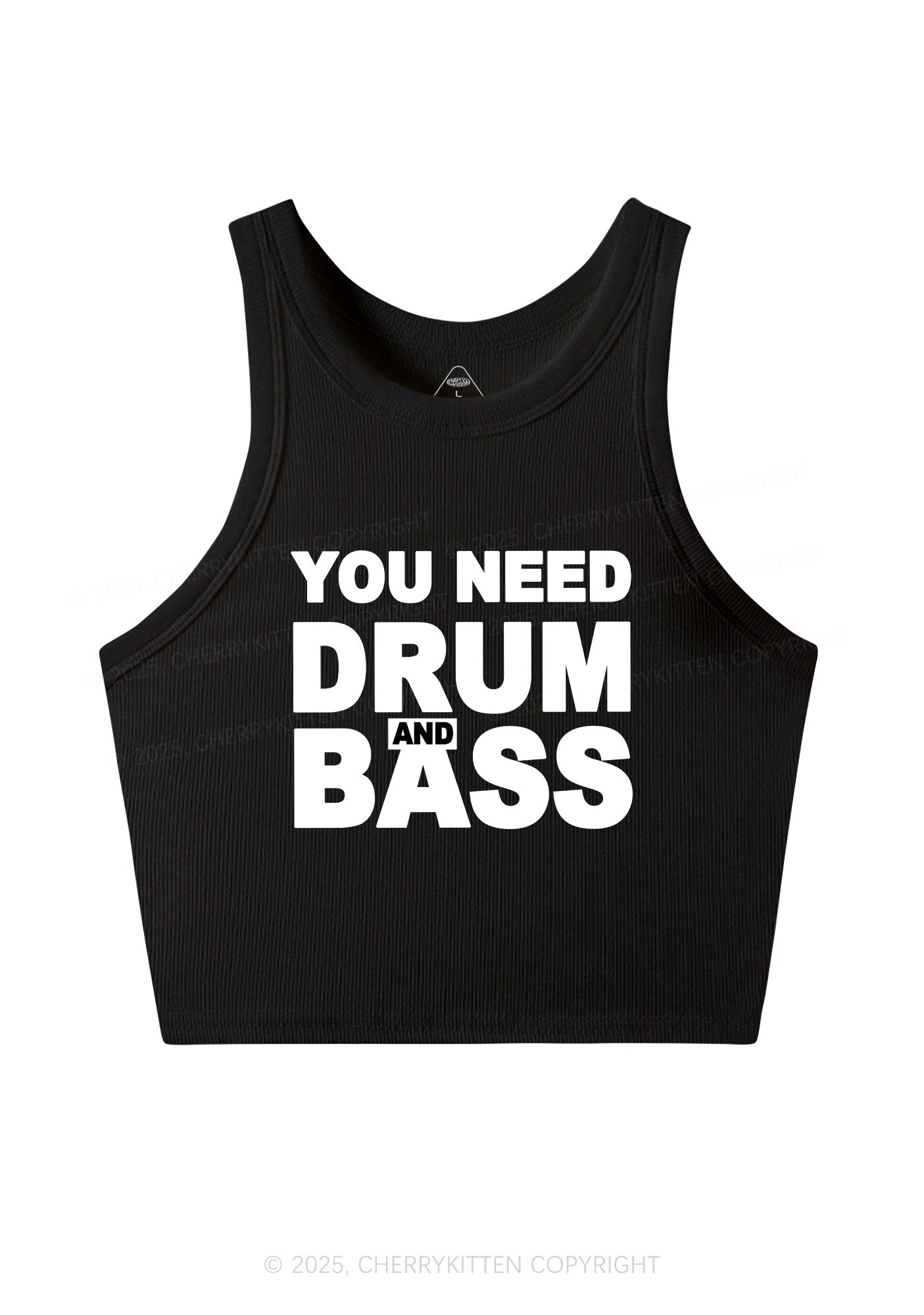 Need Drum And Bass Y2K Crop Tank Top Cherrykitten