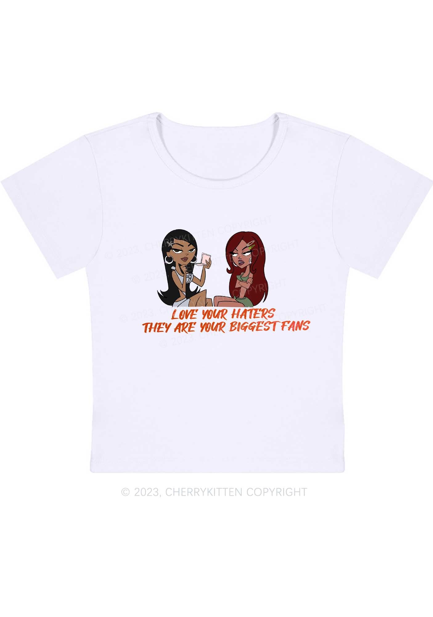 Curvy They Are Your Biggest Fans Y2K Baby Tee Cherrykitten