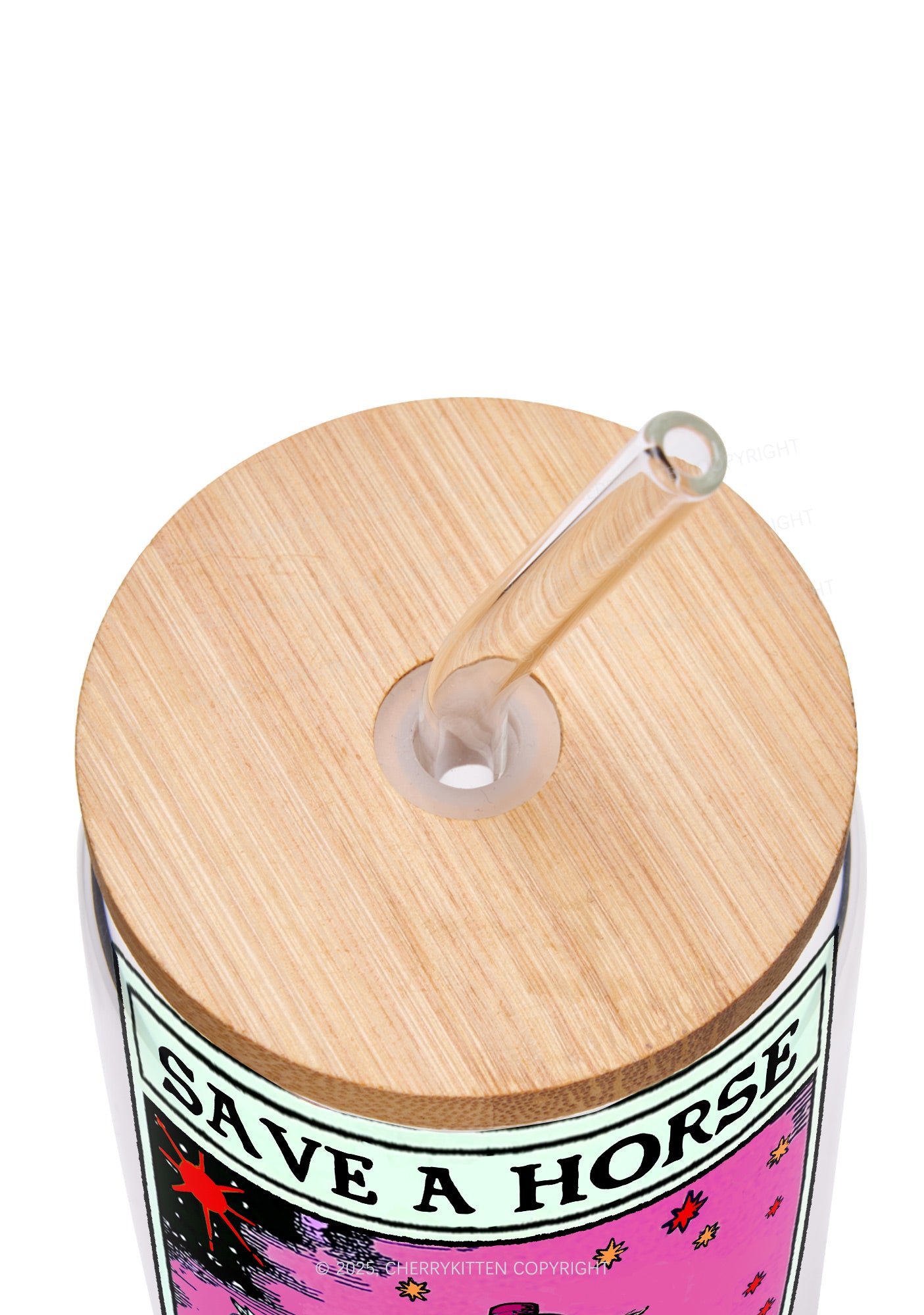 Save Horse Ride Cowgirl Pride Y2K Printed Glass Cup Cherrykitten