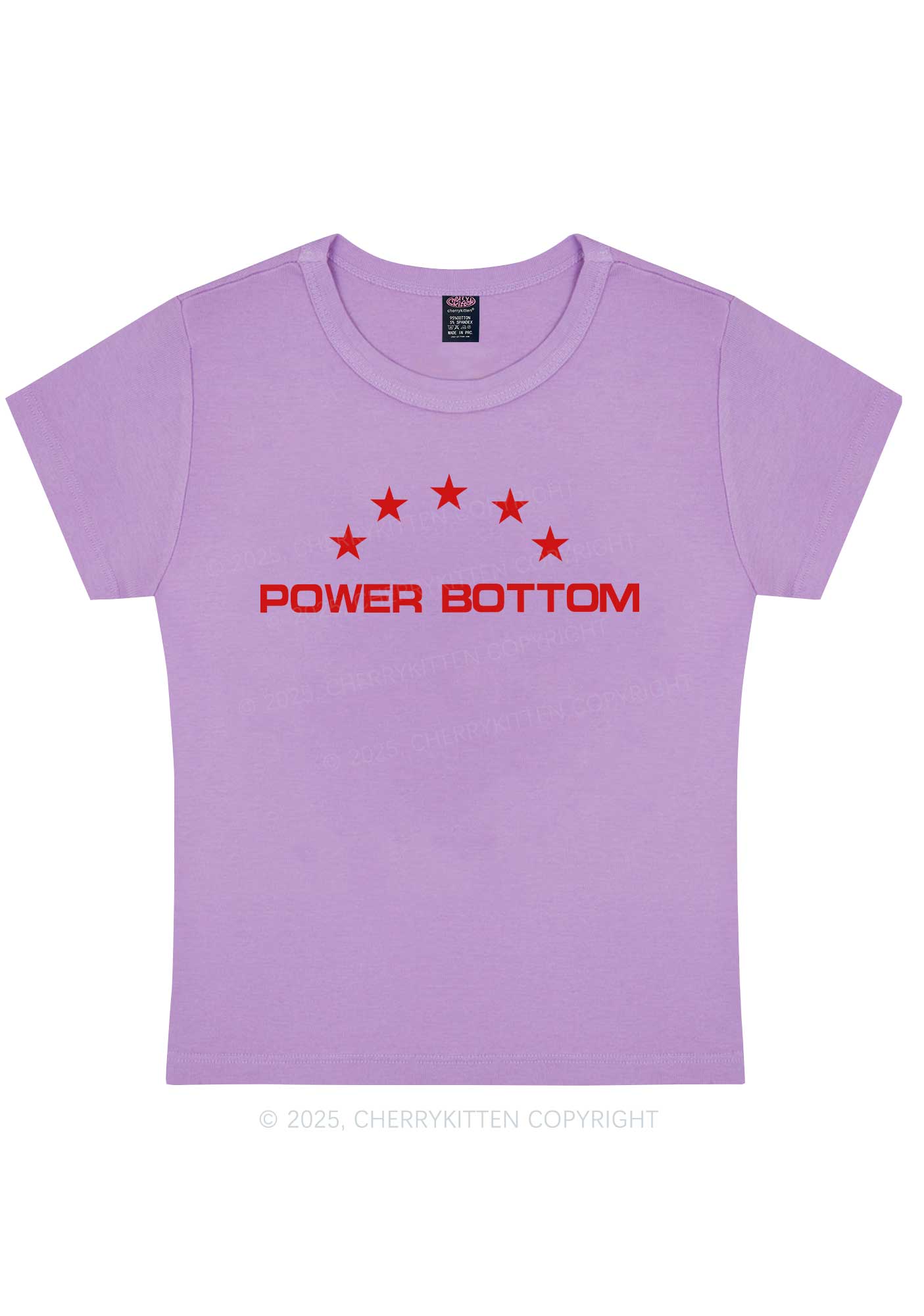 Power Bottom Pride Y2K Baby Tee Cherrykitten