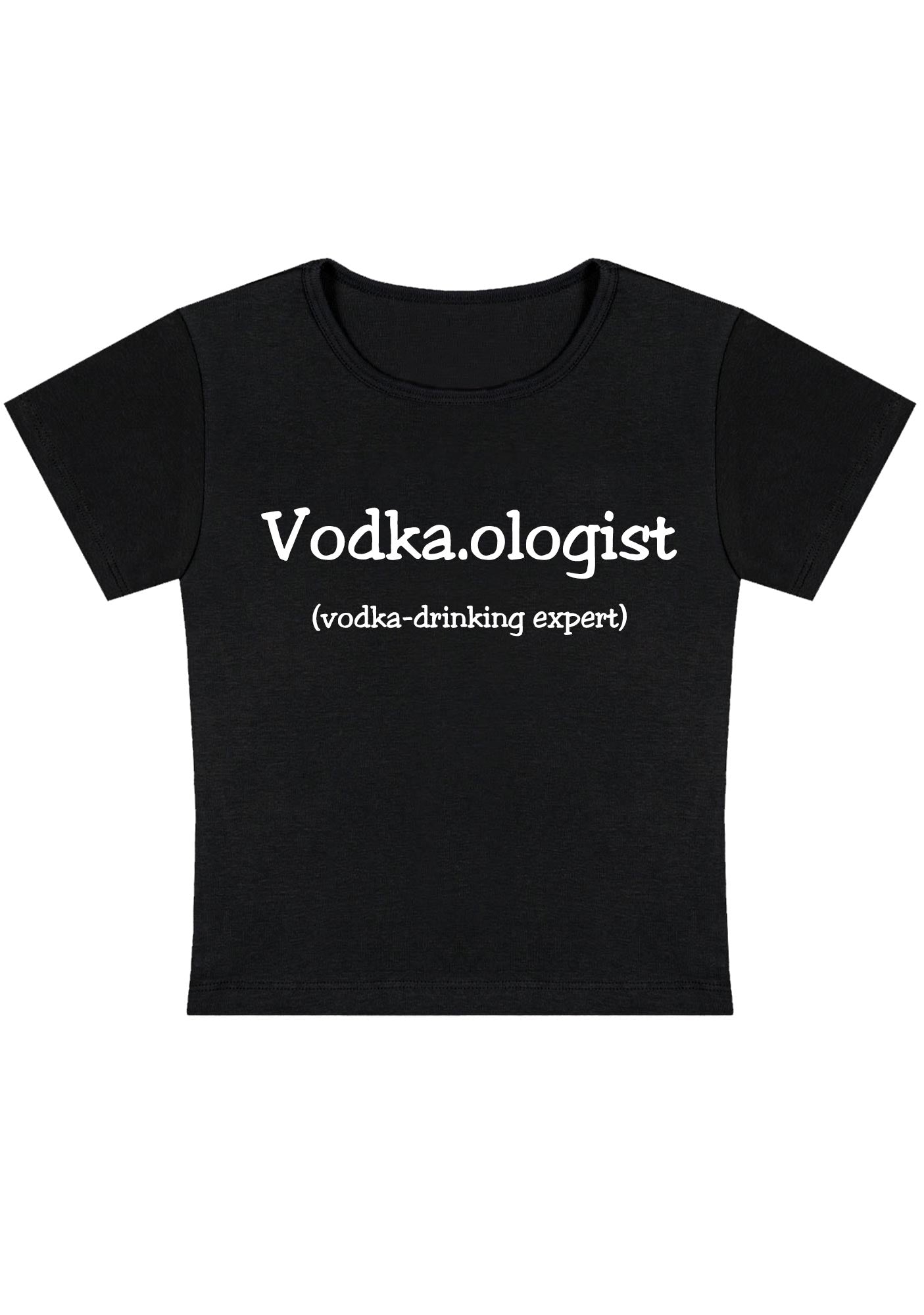 Vodka Drinking Expert Y2K Baby Tee