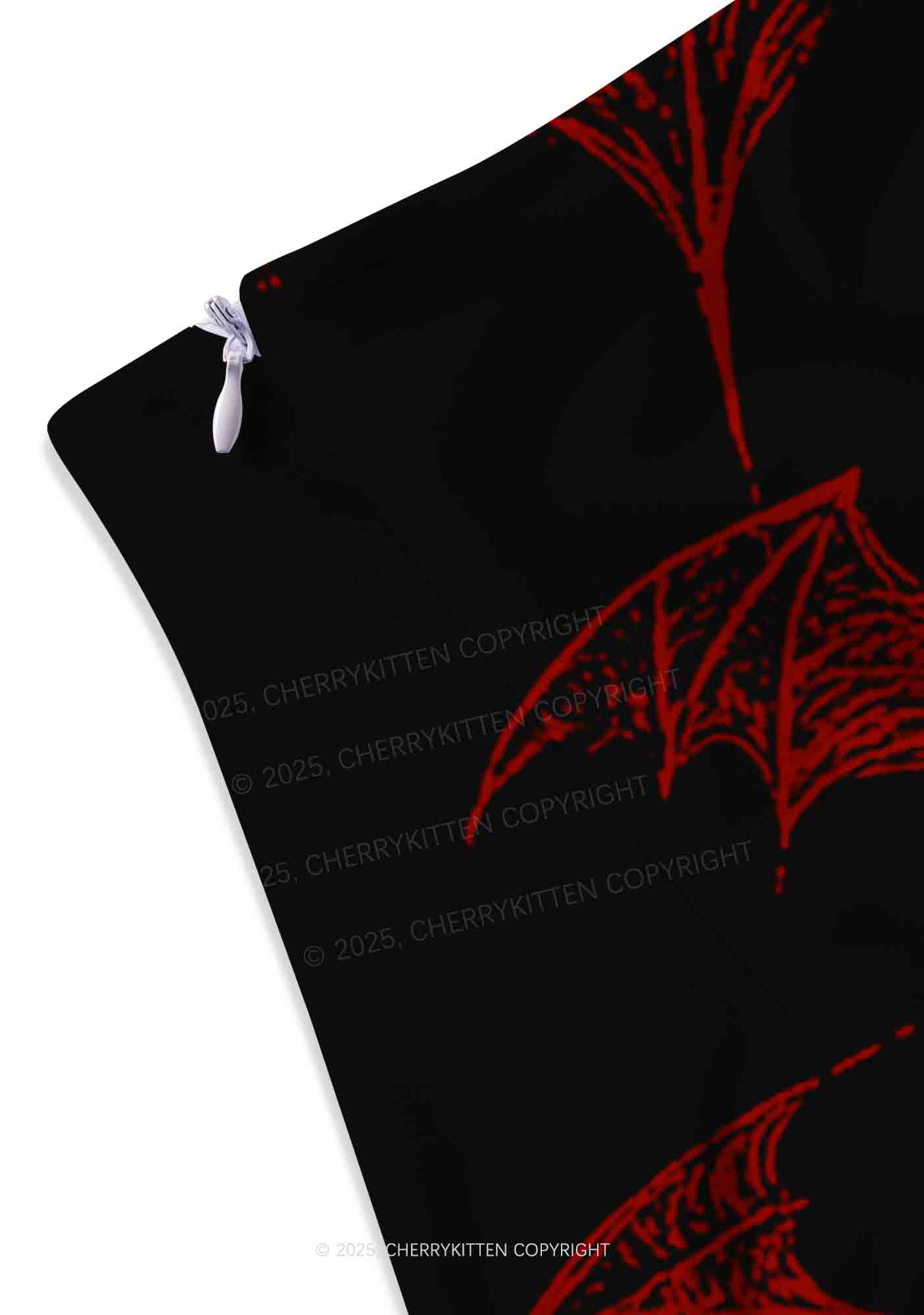 Bat And Star Y2K Print Mini Skirt Cherrykitten