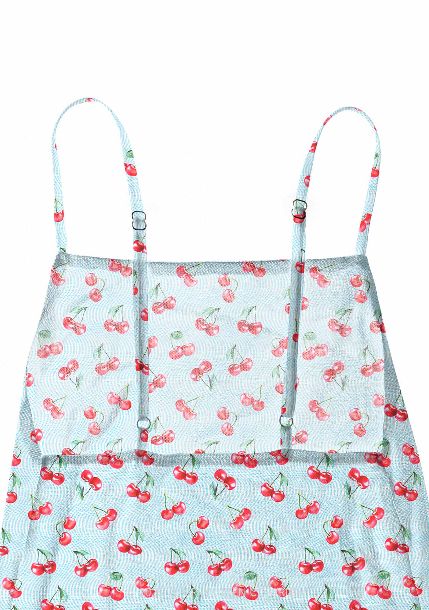 Blue Cherry Y2K Mesh Slip Dress Cherrykitten