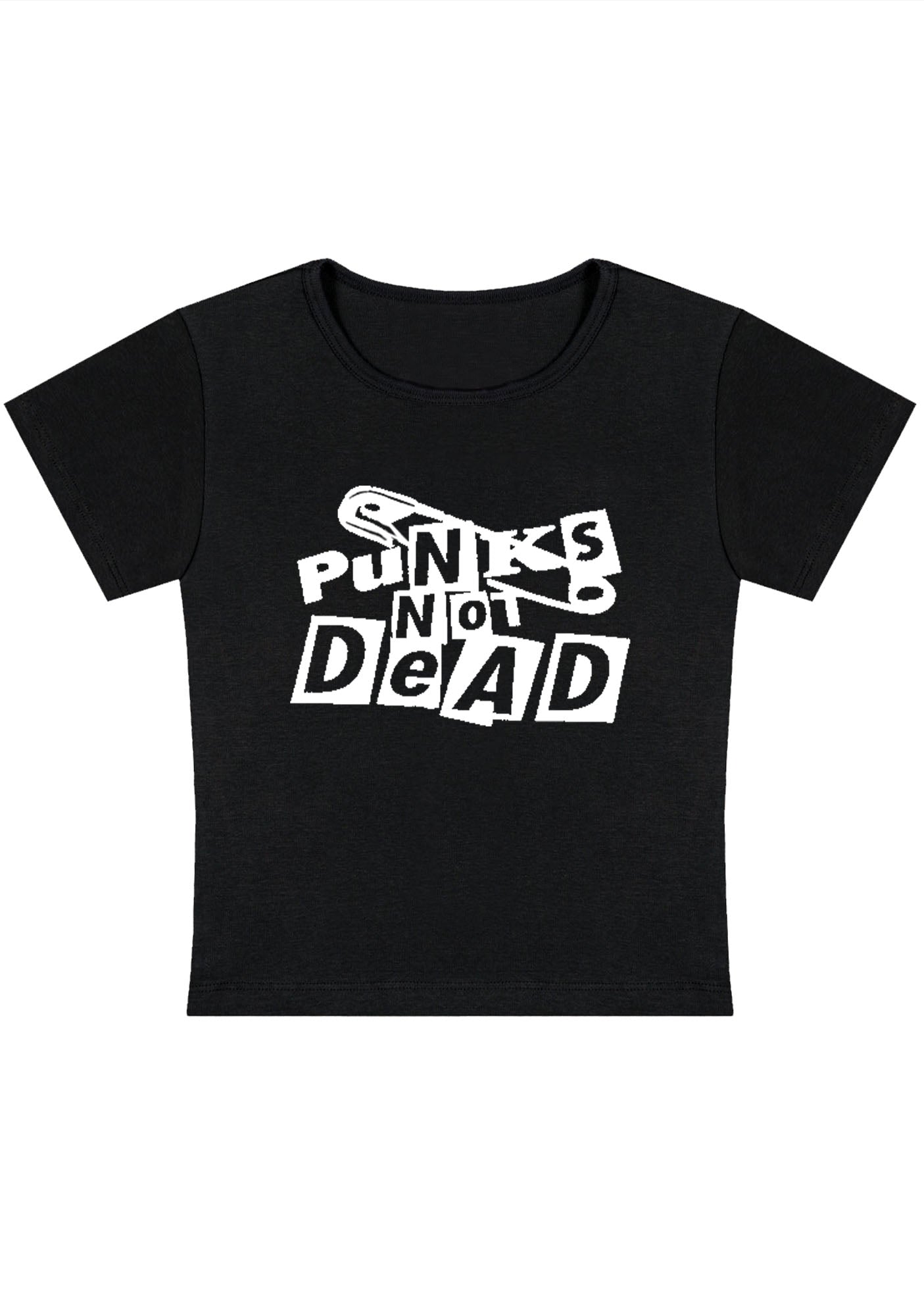 Curvy Punks Not Dead Baby Tee