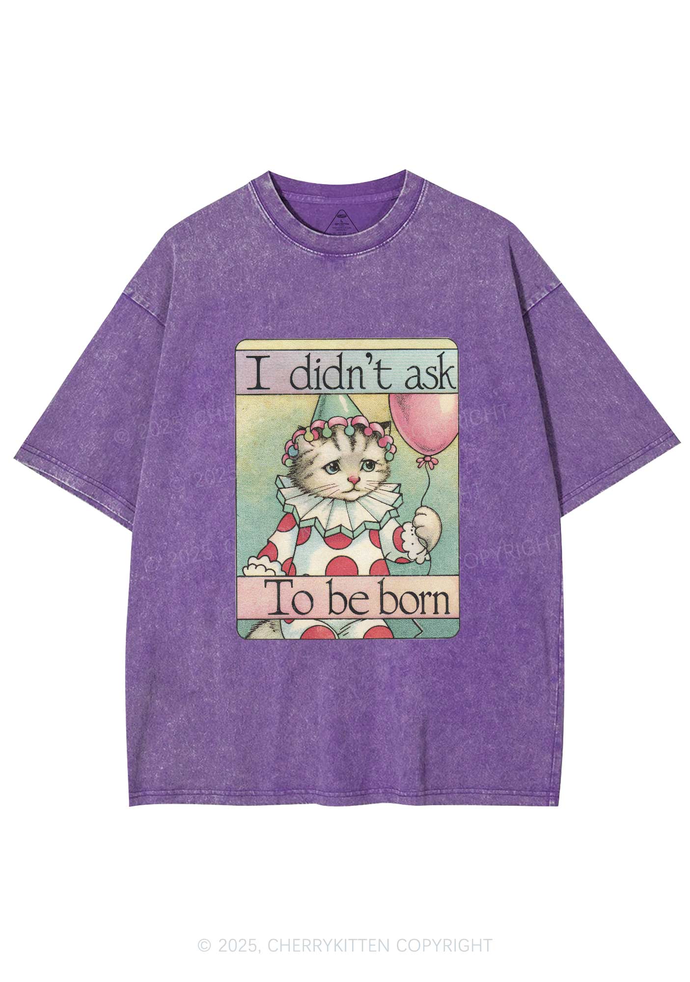 Didnt Ask To Be Born Y2K Washed Tee Cherrykitten