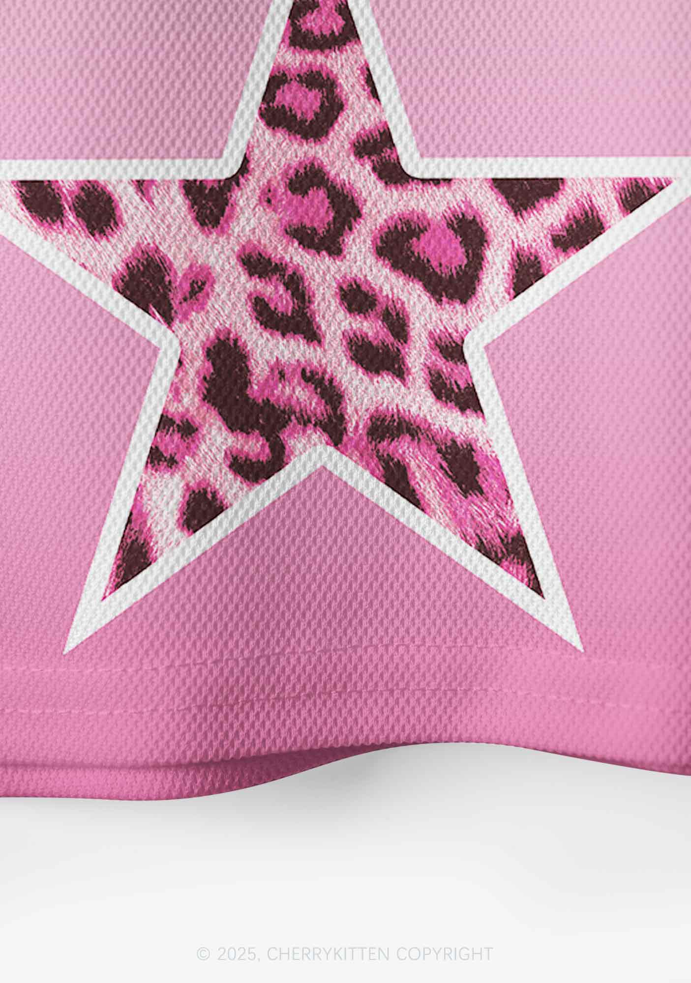 Custom Leopard Star Cxxt Y2K Crop Sport Jersey Shirts Cherrykitten