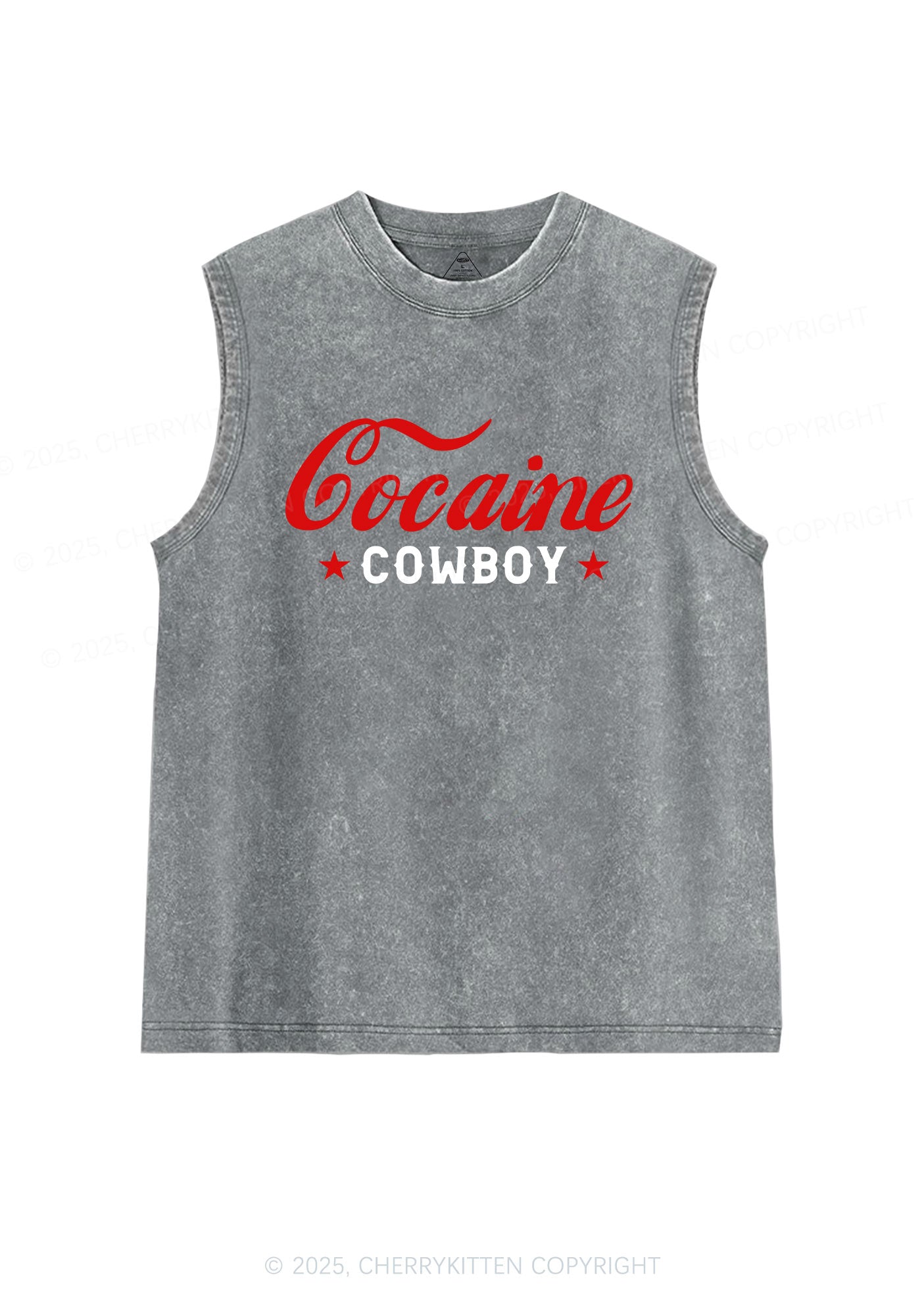 Cola Cowboy Y2K Washed Muscle Tank Cherrykitten