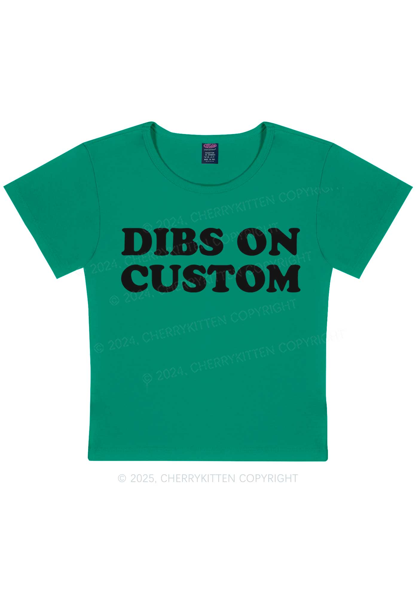 Dibs On Custom Y2K Baby Tee Cherrykitten