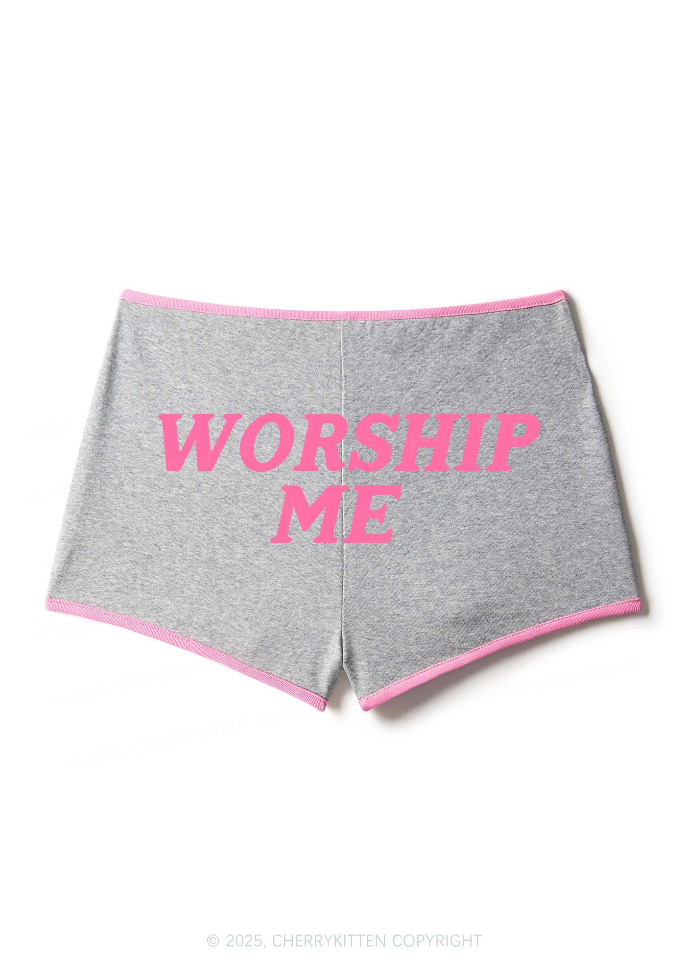 Worship Me Y2K Contrast Mini Shorts Cherrykitten