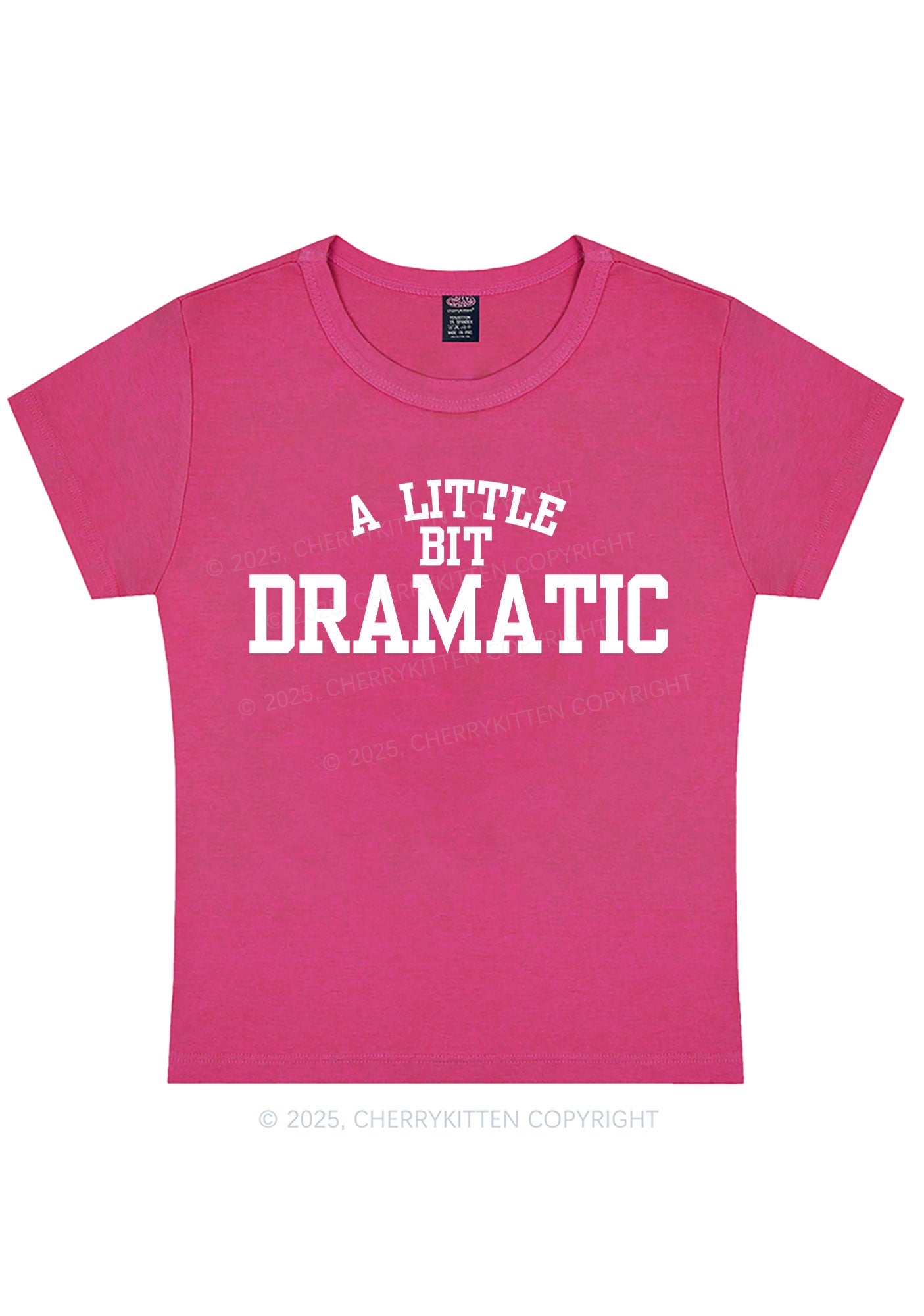 Curvy A Little Bit Dramatic Y2K Baby Tee Cherrykitten