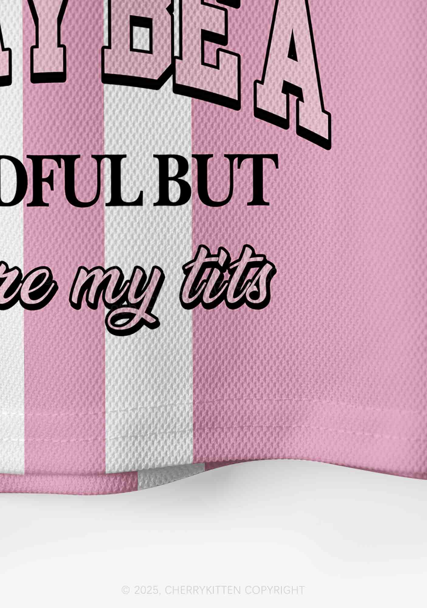 Custom I May Be A Handful Y2K Crop Sport Jersey Shirts Cherrykitten