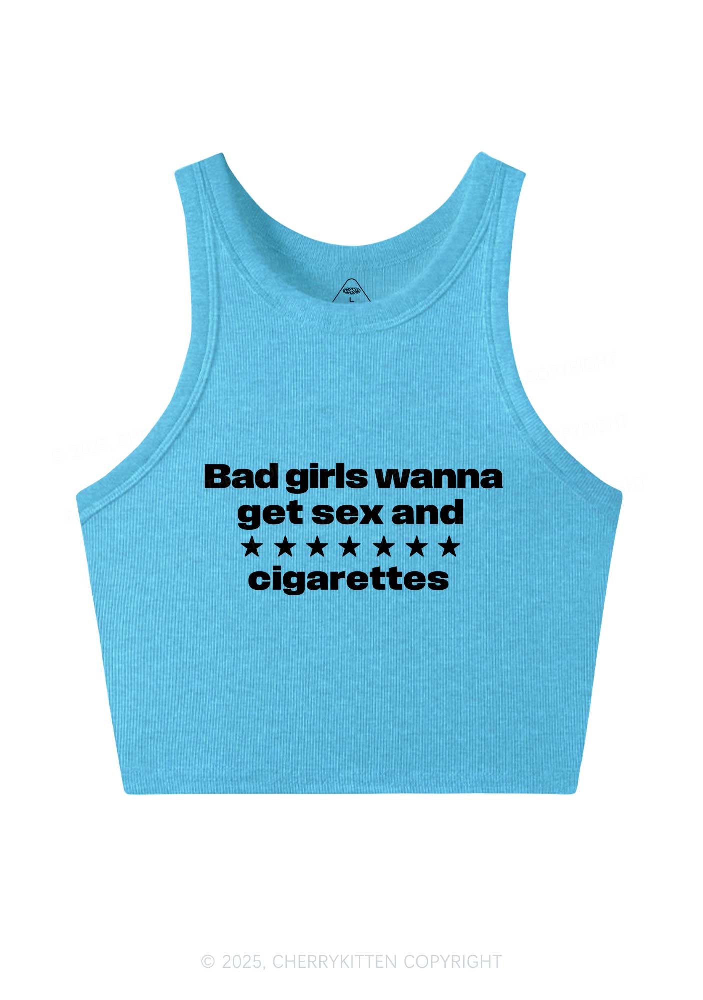 Wanna Sxx Cigarettes Y2K Crop Tank Top Cherrykitten