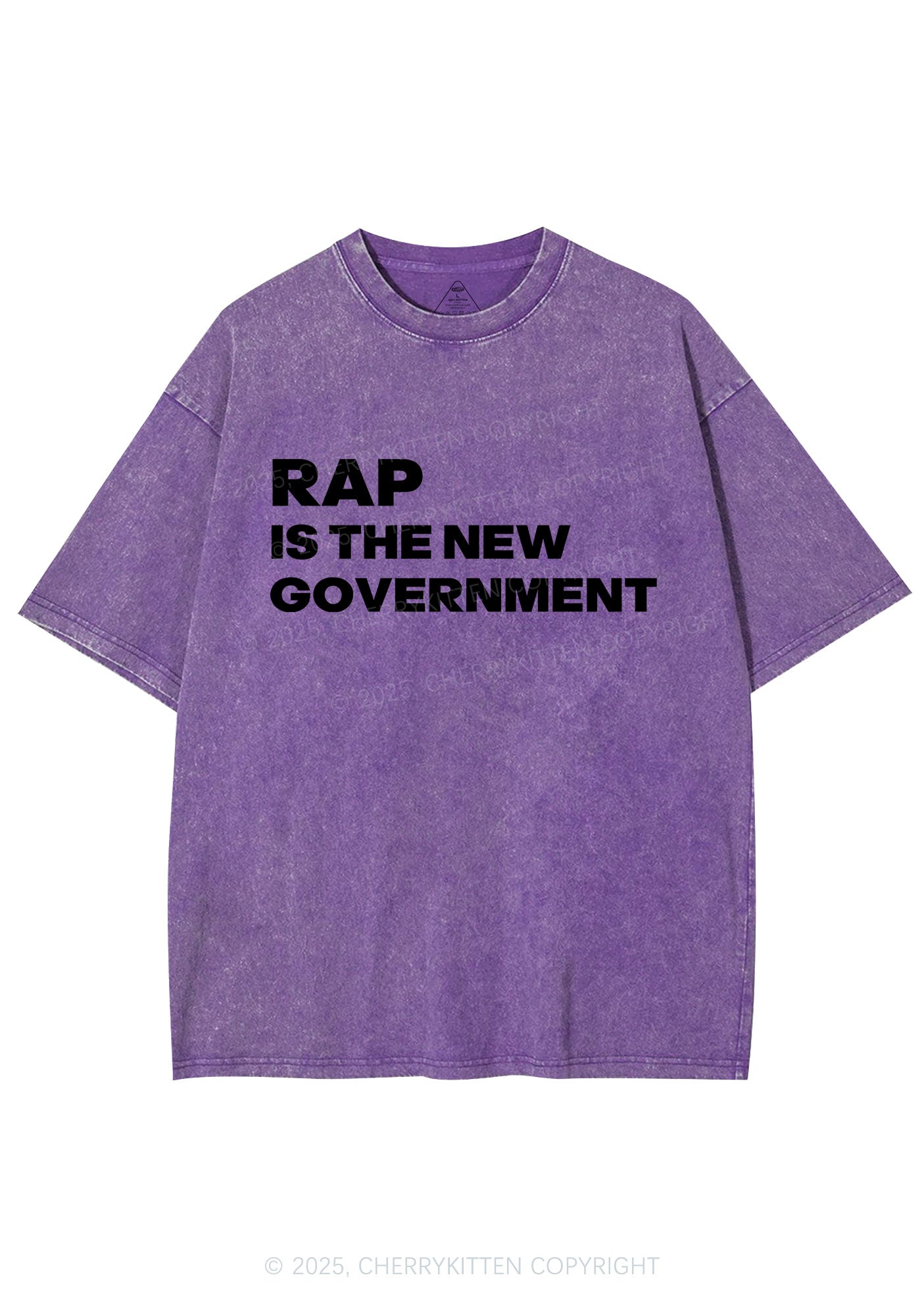 Rap Government Y2K Shirts Washed Tee Cherrykitten