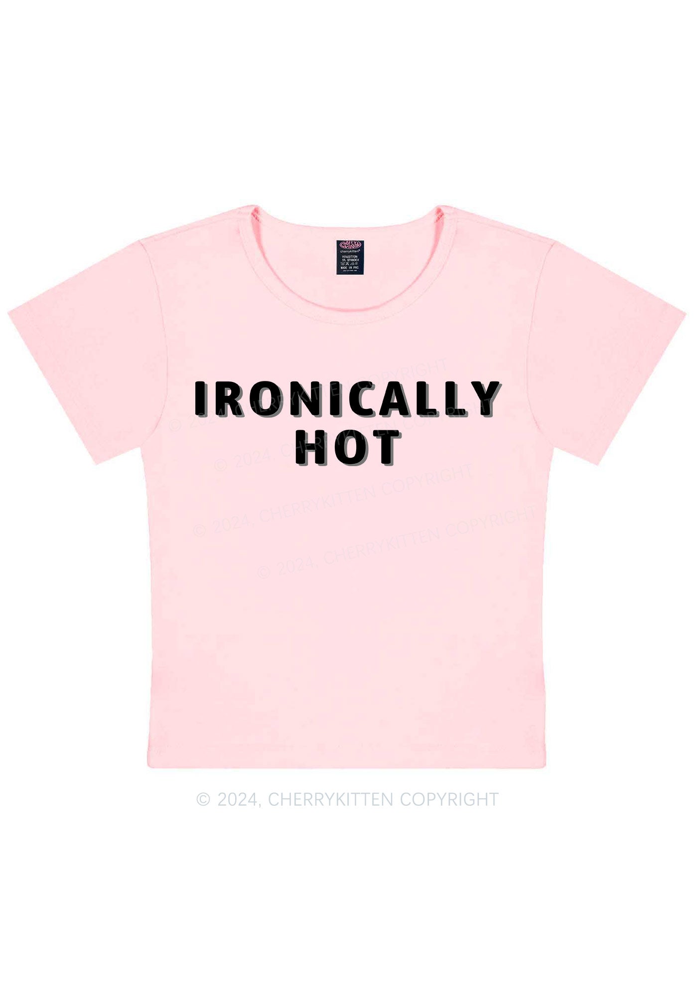 Ironically Hot Y2k Baby Tee
