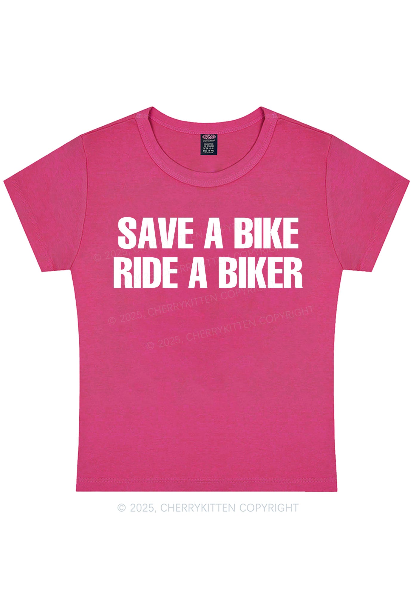 Curvy Save Bike Ride Biker Y2K Baby Tee Cherrykitten