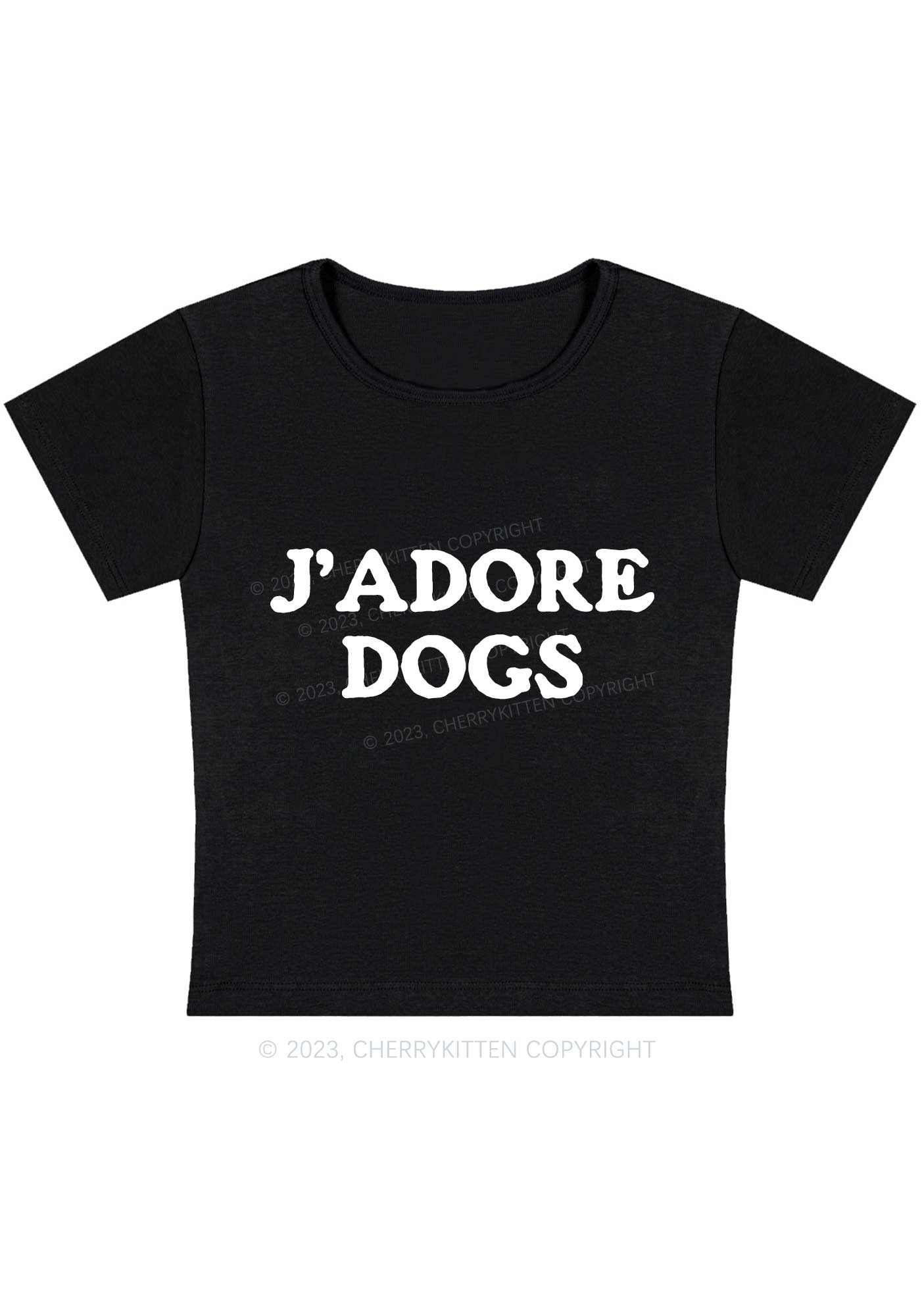 J'adore Dogs Y2K Baby Tee Cherrykitten