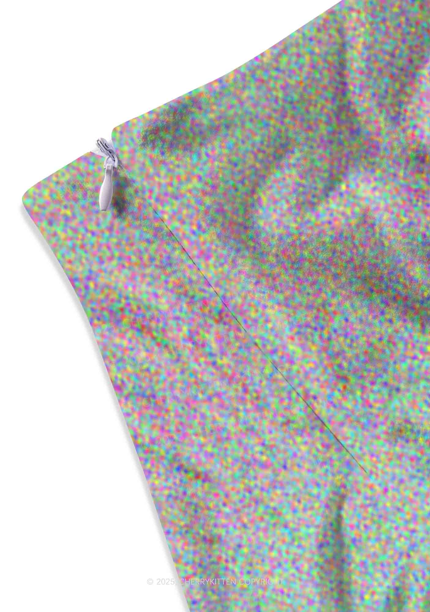 Halloween Cry Eye Y2K Print Mini Skirt Cherrykitten