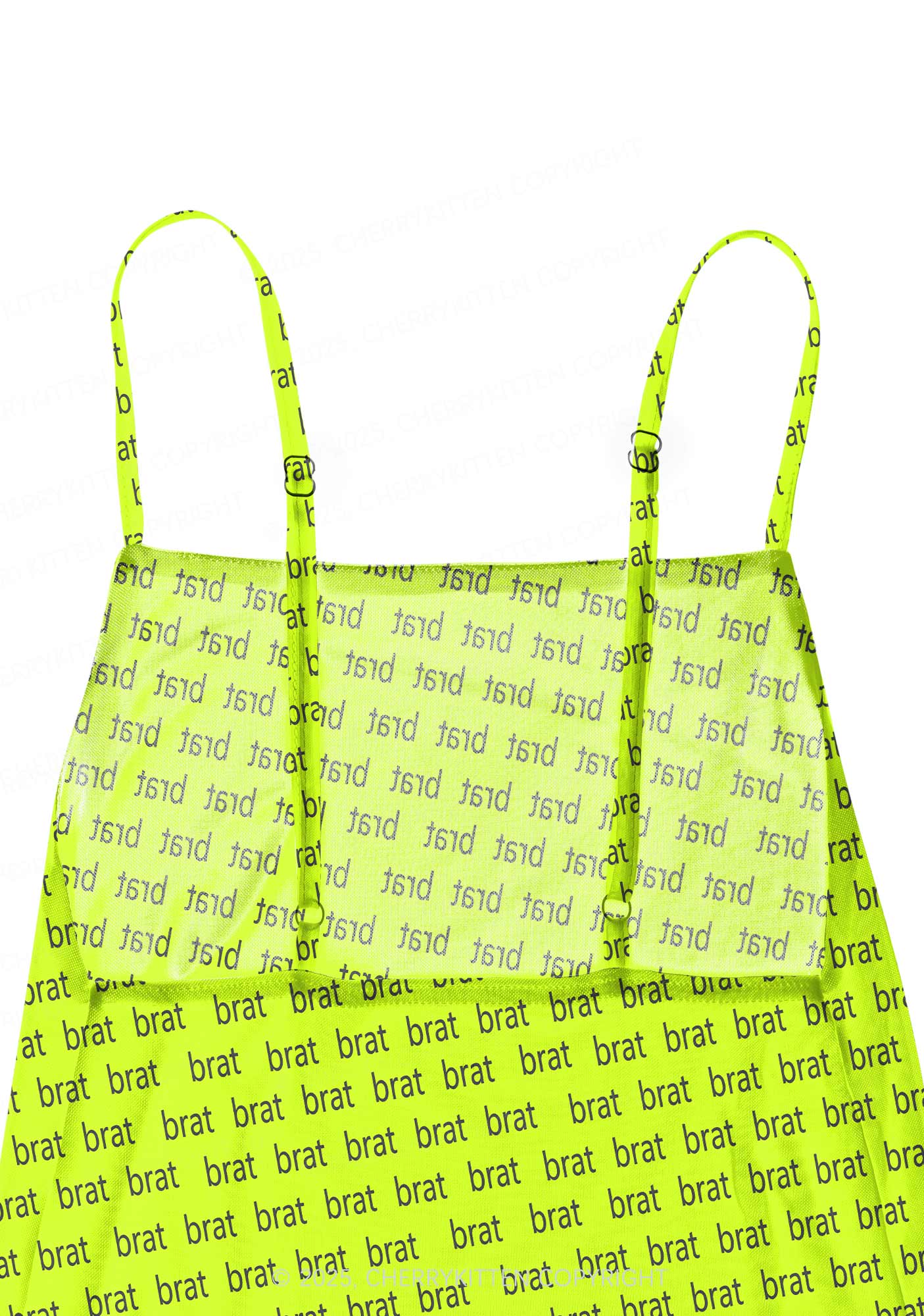 Brat Summer Y2K Mesh Slip Dress Cherrykitten