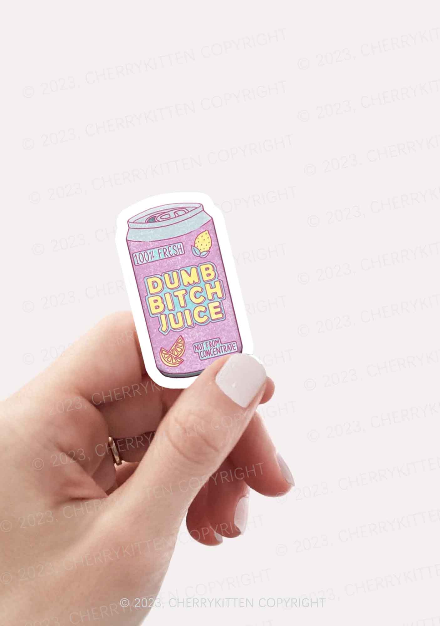 Dumb Bxxch Juice 1Pc Y2K Sticker Cherrykitten