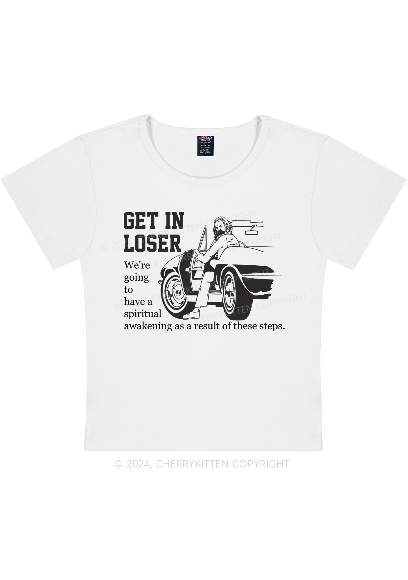 Curvy Spiritual Awakening Y2K Baby Tee Cherrykitten