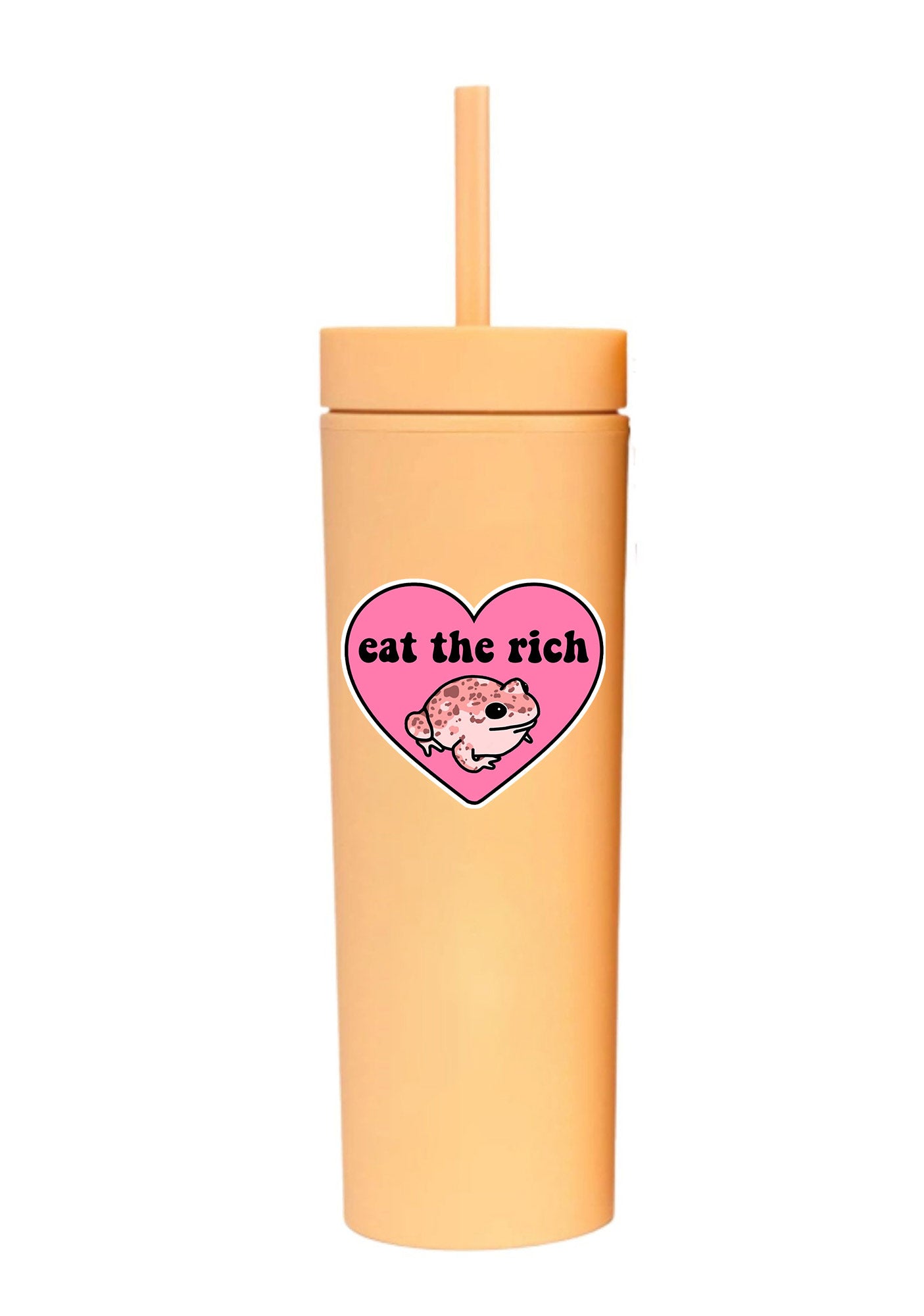 Eat The Rich Matte Skinny Tumbler