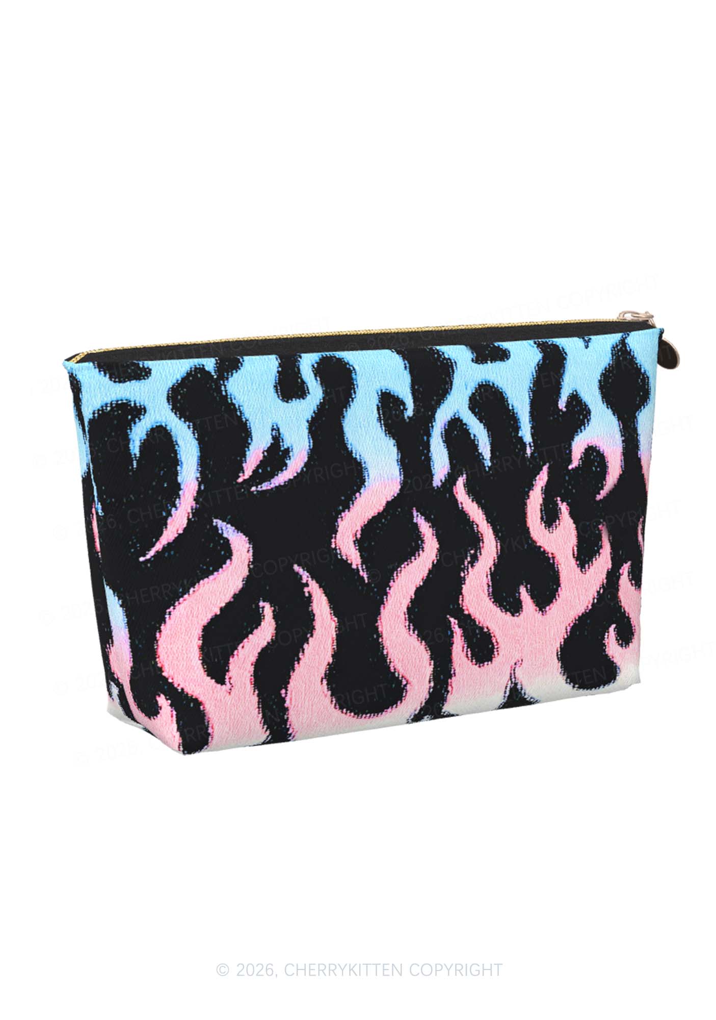 Trans Flame Pride Y2K Makeup Bag Cherrykitten