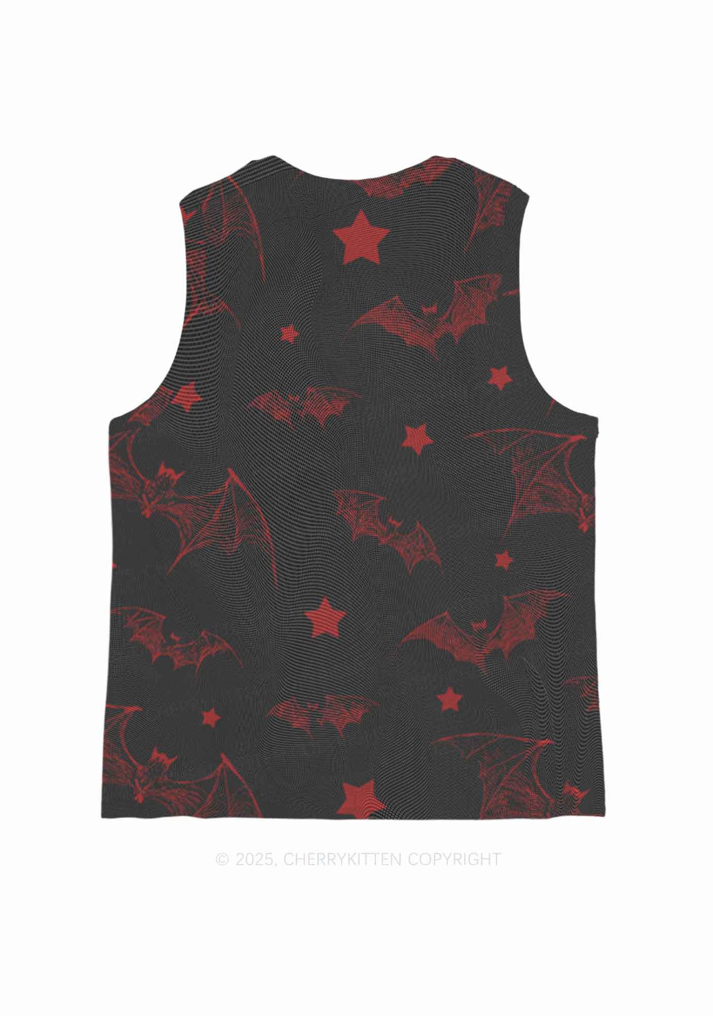 Bat And Star Y2K Mesh Muscle Tank Cherrykitten