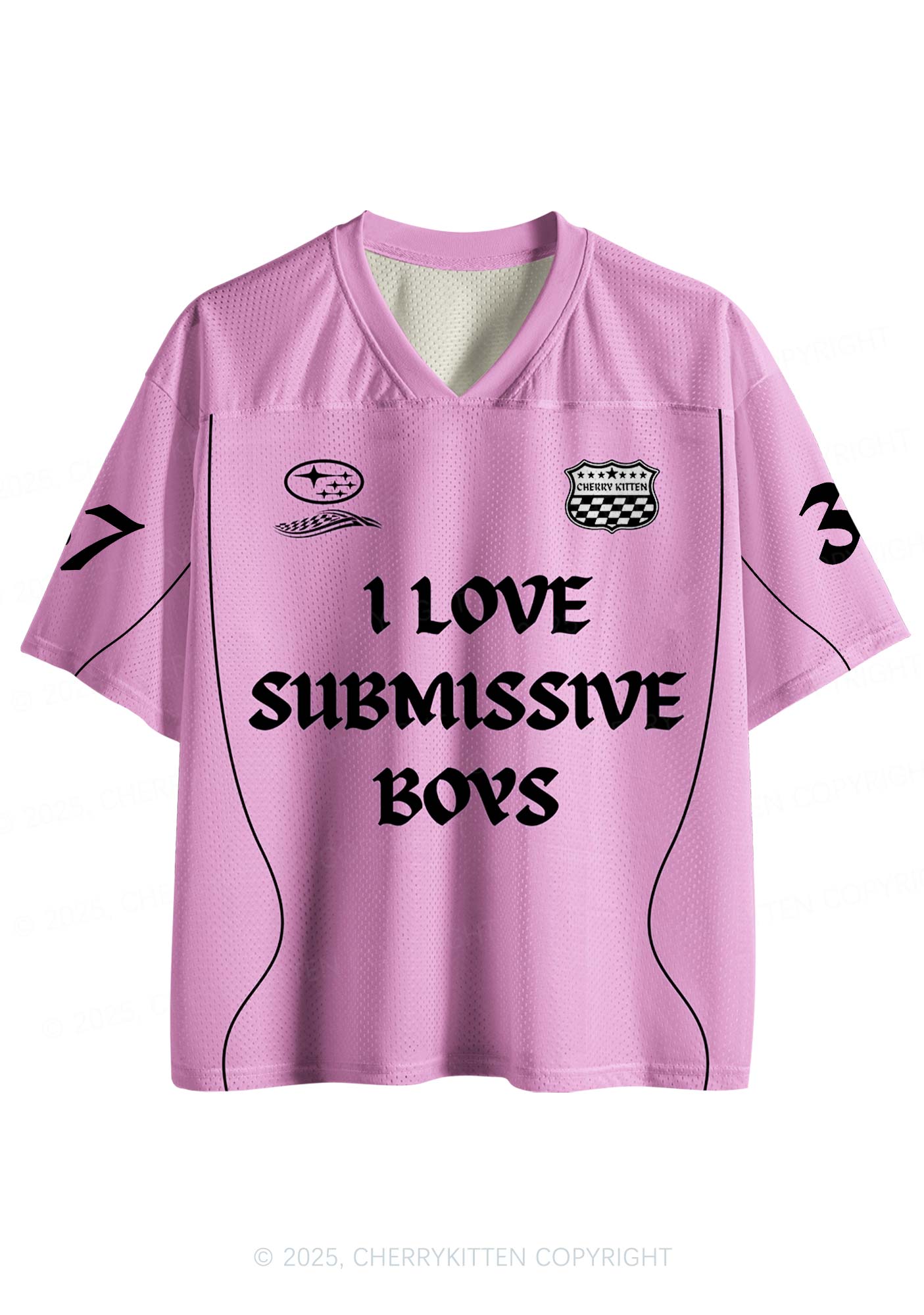 Custom Pink I Love S Boys Y2K Sport Jersey Shirts Cherrykitten