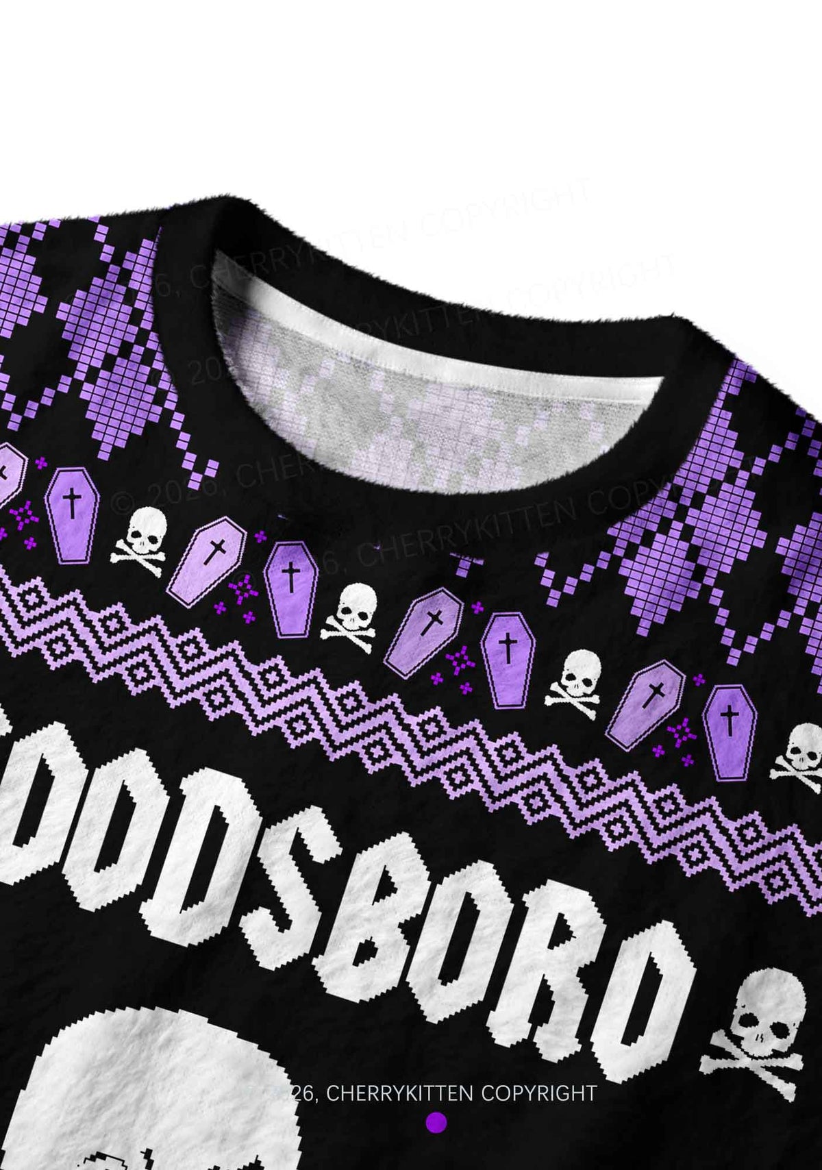 Halloween Horror Film Club Y2K Christmas Knit Sweatshirt Cherrykitten