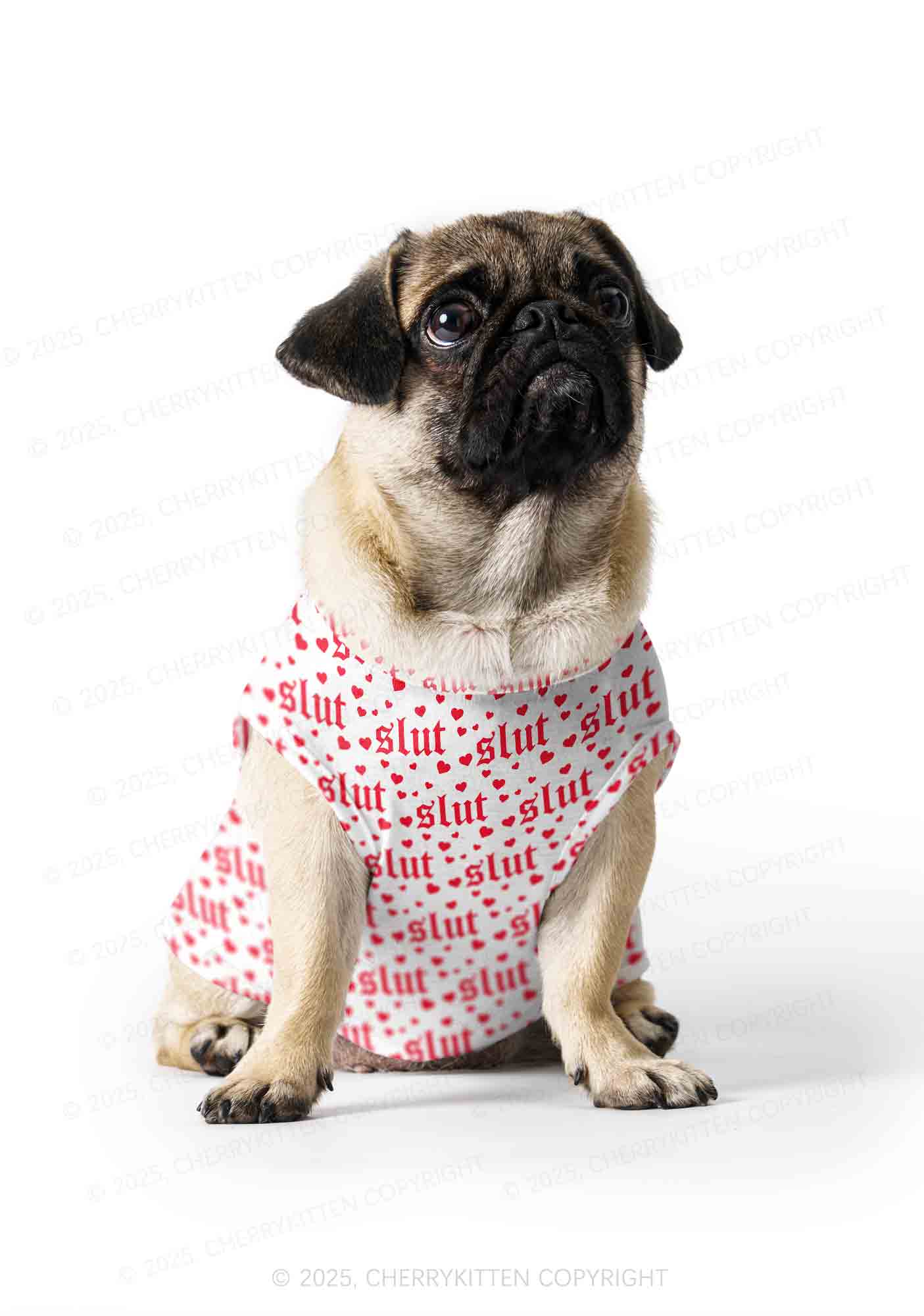 Slxt Red Heart Y2K Pet Tank Top Cherrykitten