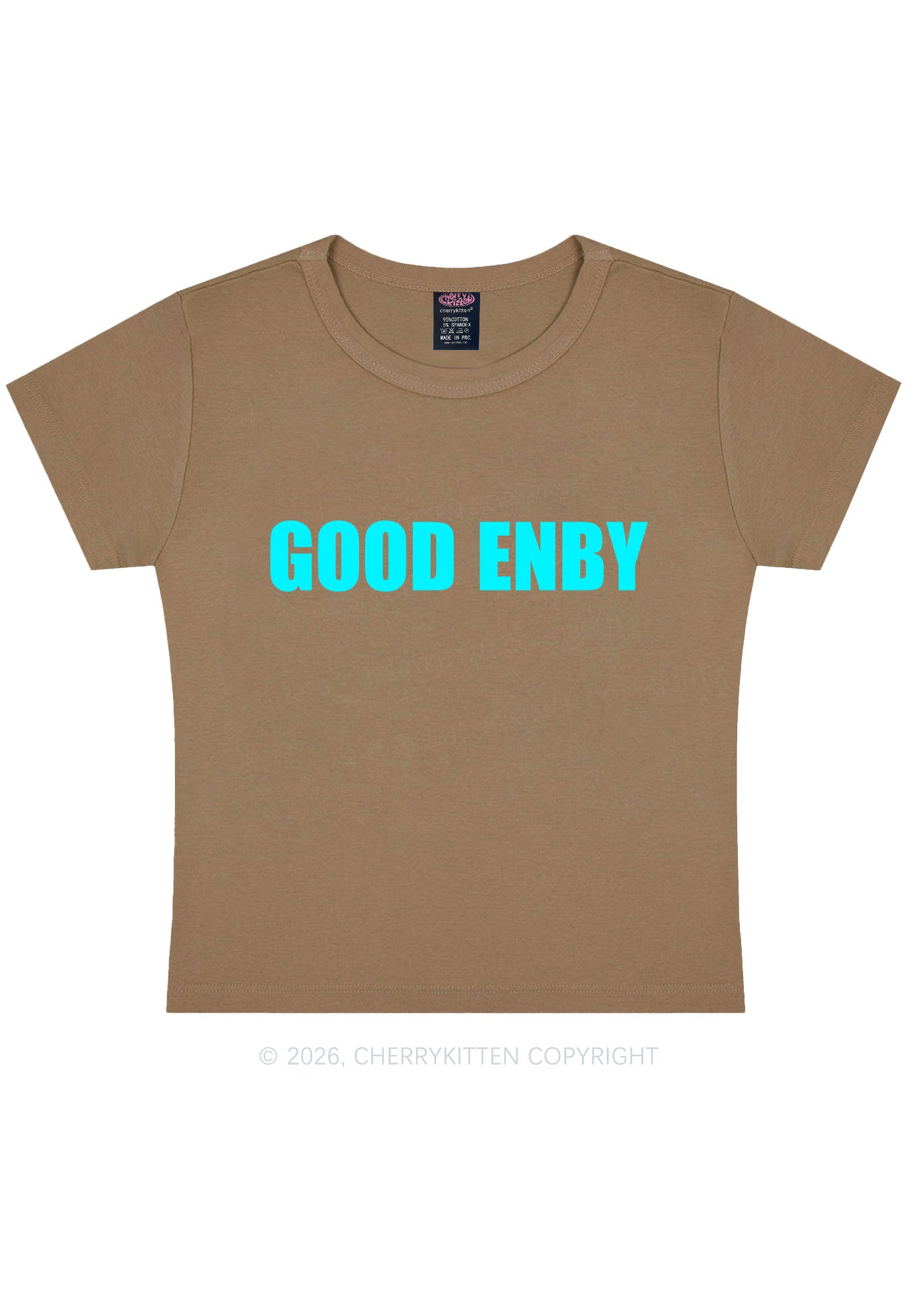 Good Enby Pride Y2K Baby Tee Cherrykitten