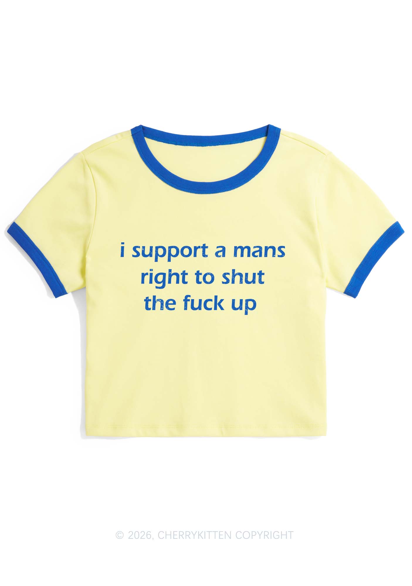 I Support A Mans Right Y2K Ringer Tee Cherrykitten