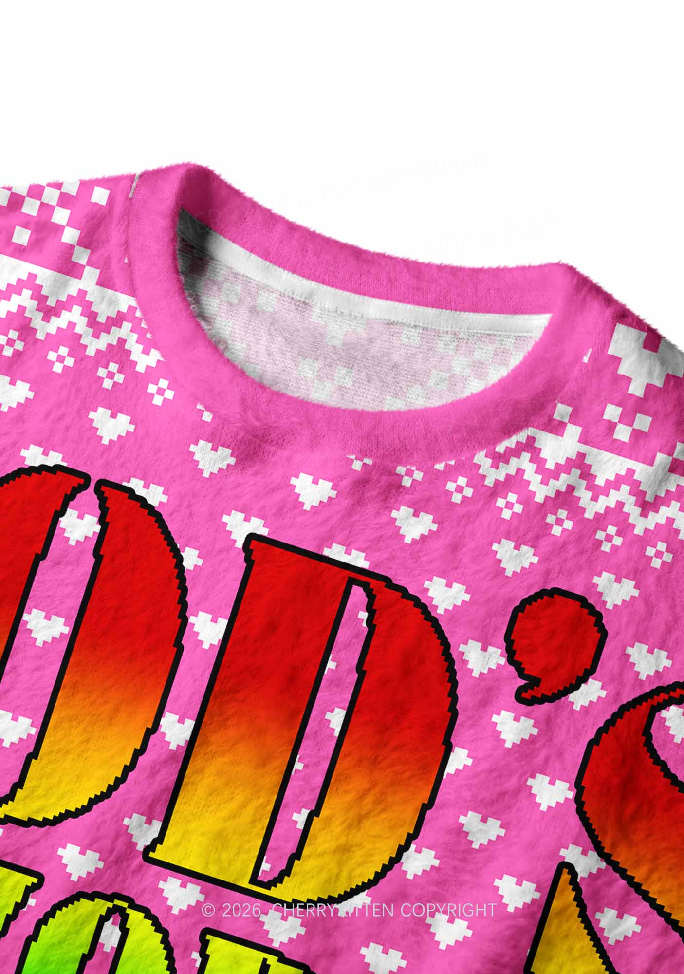Gods Favorite Fag Pride Y2K Christmas Knit Sweatshirt Cherrykitten