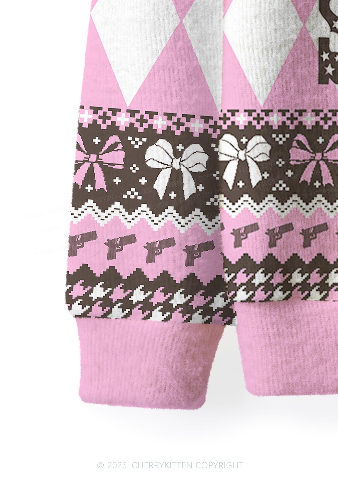 Cunting Season Y2K Christmas Cardigan Knit Sweatshirt Cherrykitten