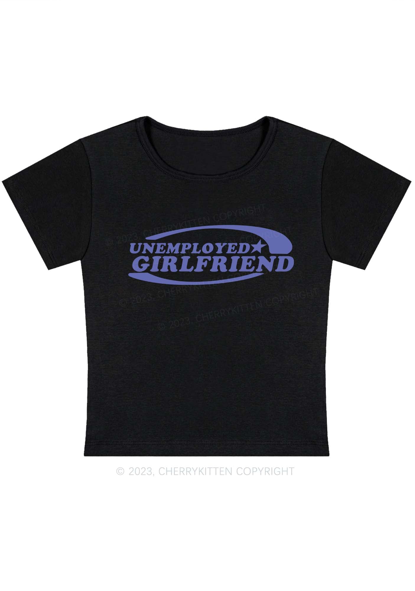 Curvy Unemployed Girlfriend Star Baby Tee Cherrykitten
