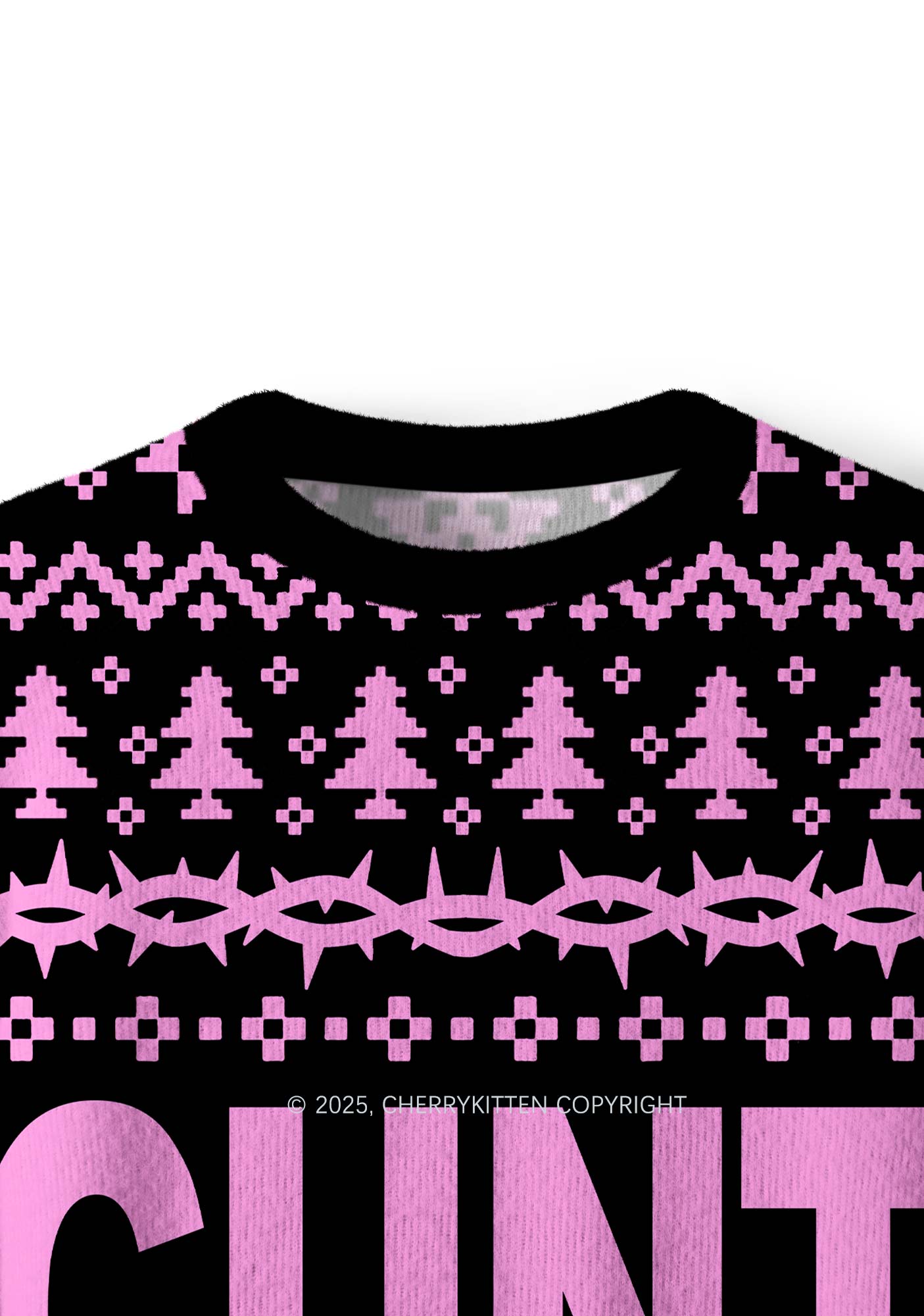 Cxxt Pony Y2K Christmas Knit Sweatshirt Cherrykitten