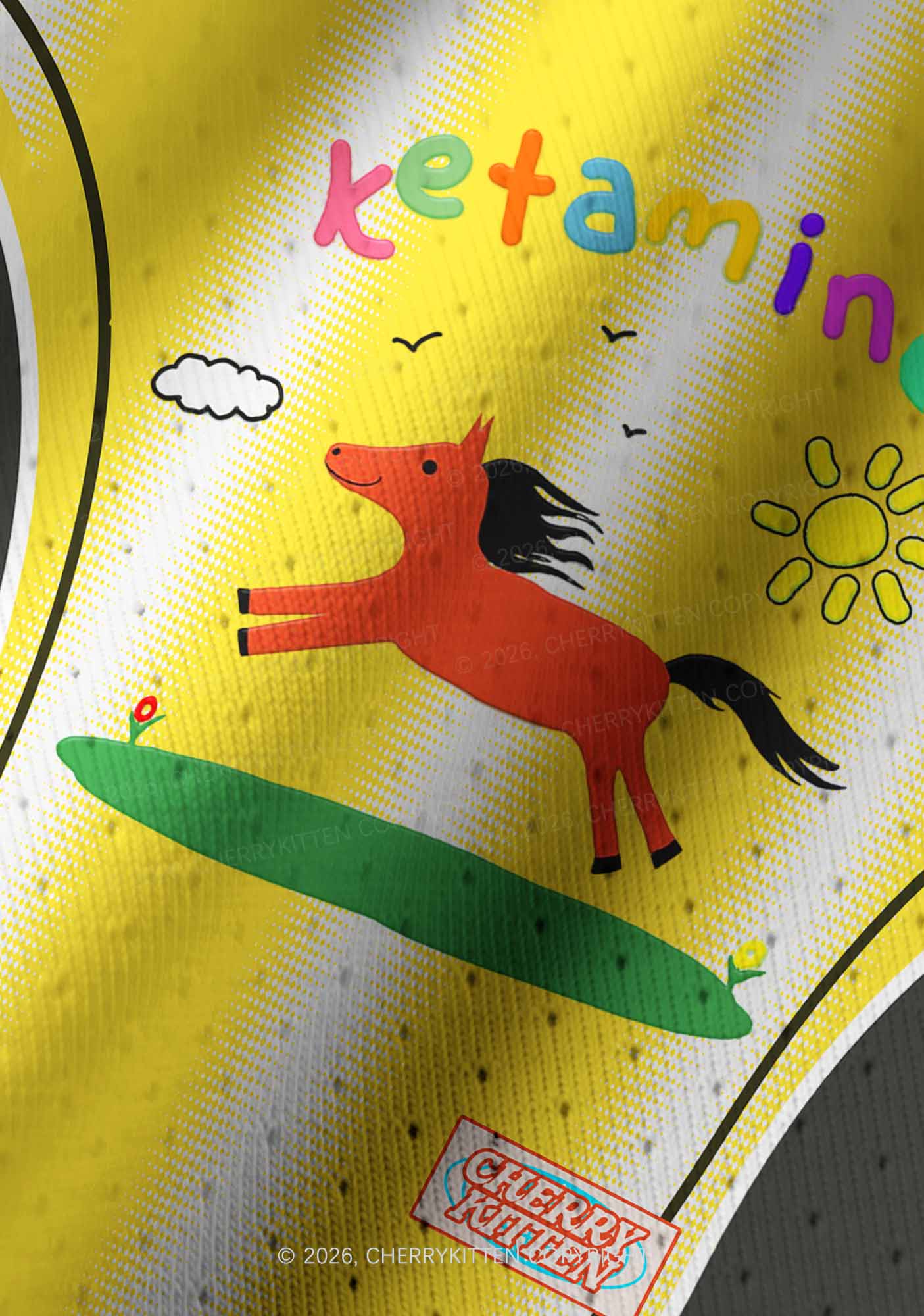 Yellow Pony Y2K Crop Football Jersey Shirts Cherrykitten