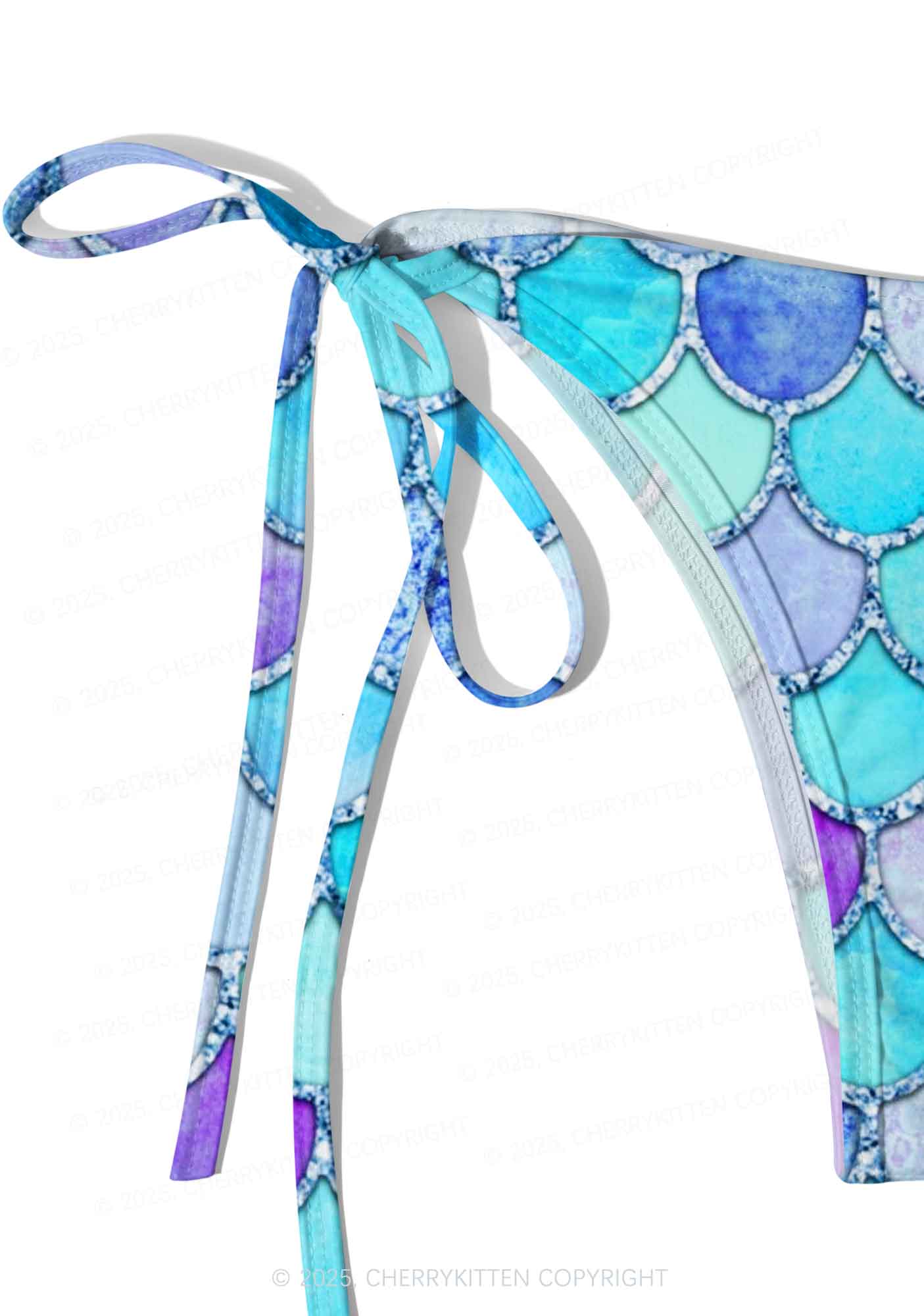Colorful Fish Scales Y2K Print Bikini Set Cherrykitten