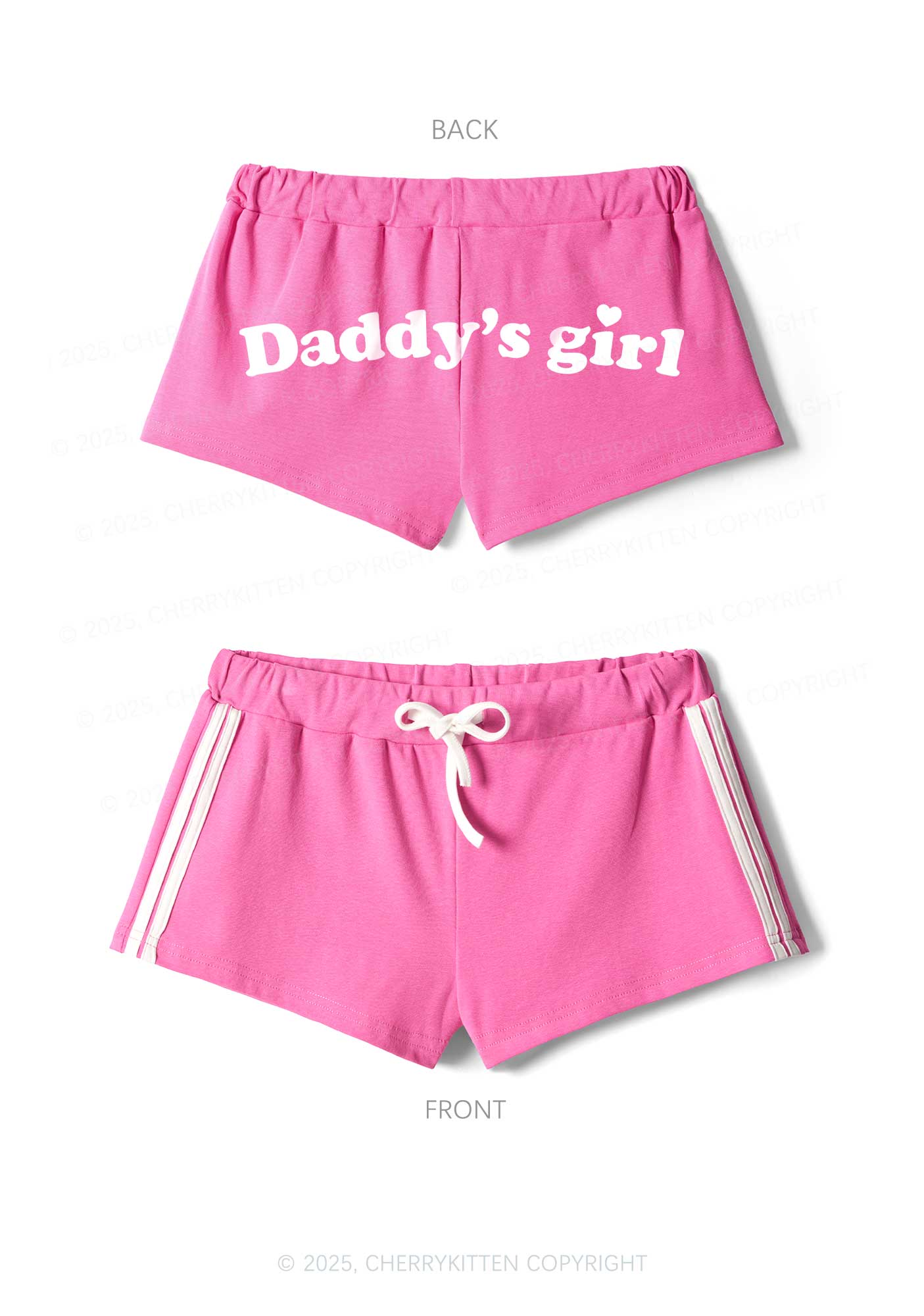 Daddys Girl Y2K Drawstring Mini Shorts Cherrykitten