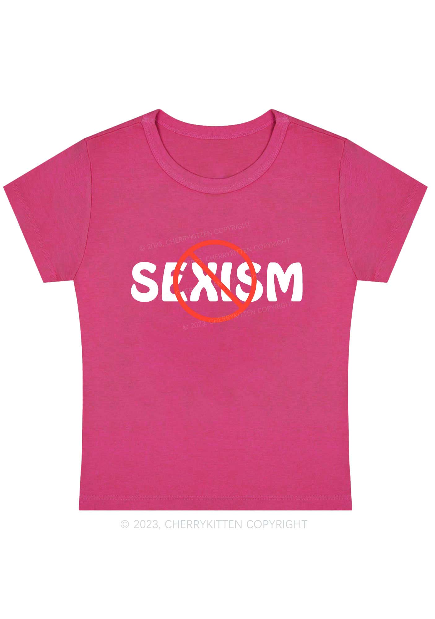Curvy Stop Sexism Baby Tee Cherrykitten