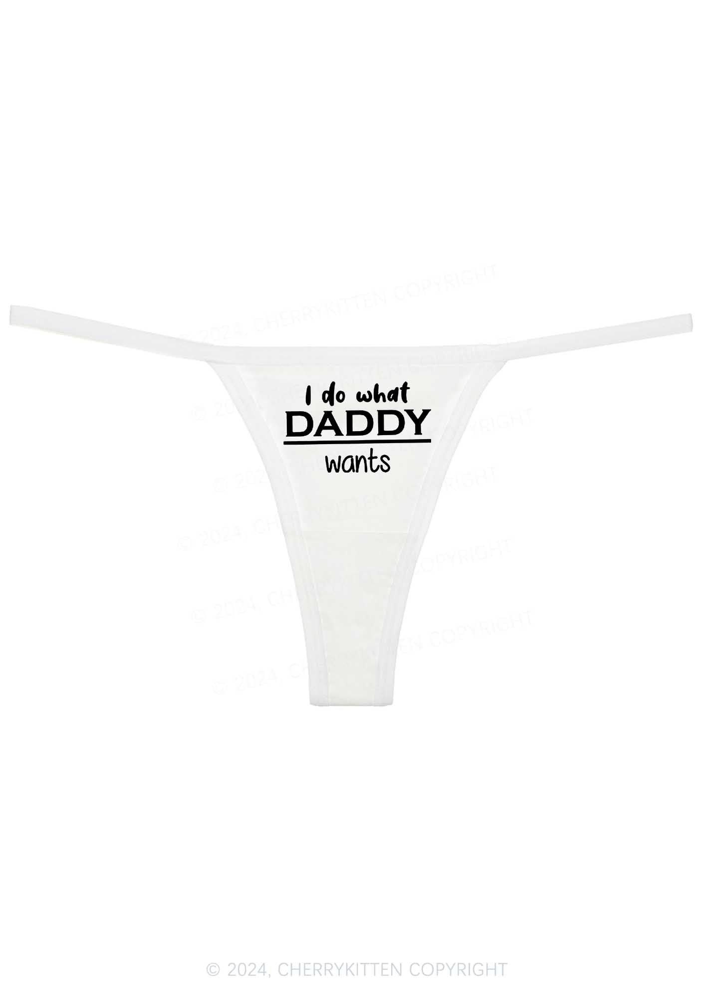 Do What Daddy Wants Y2K Flat String Thong Cherrykitten