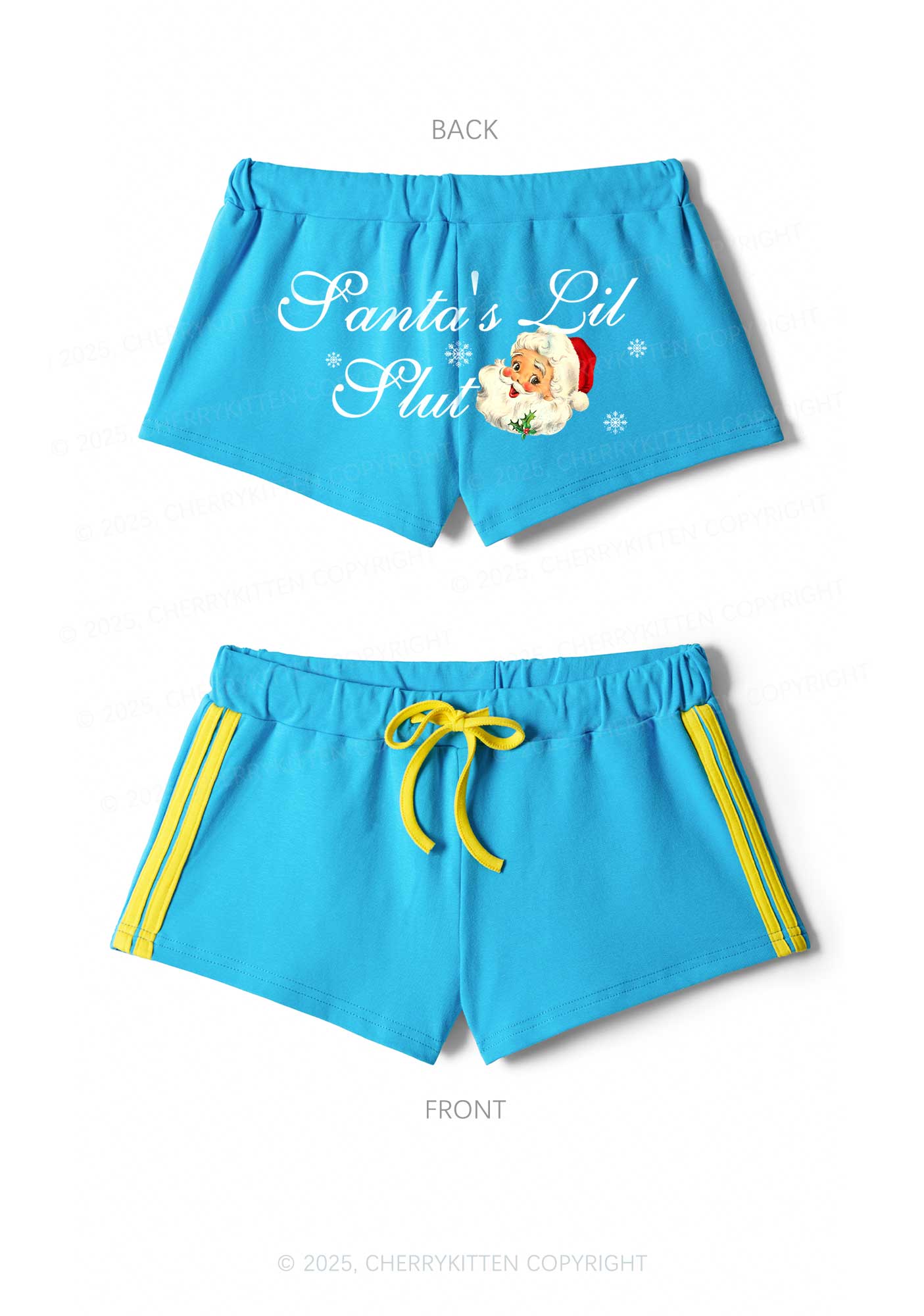 Santas Lil Slxt Christmas Y2K Drawstring Mini Shorts Cherrykitten
