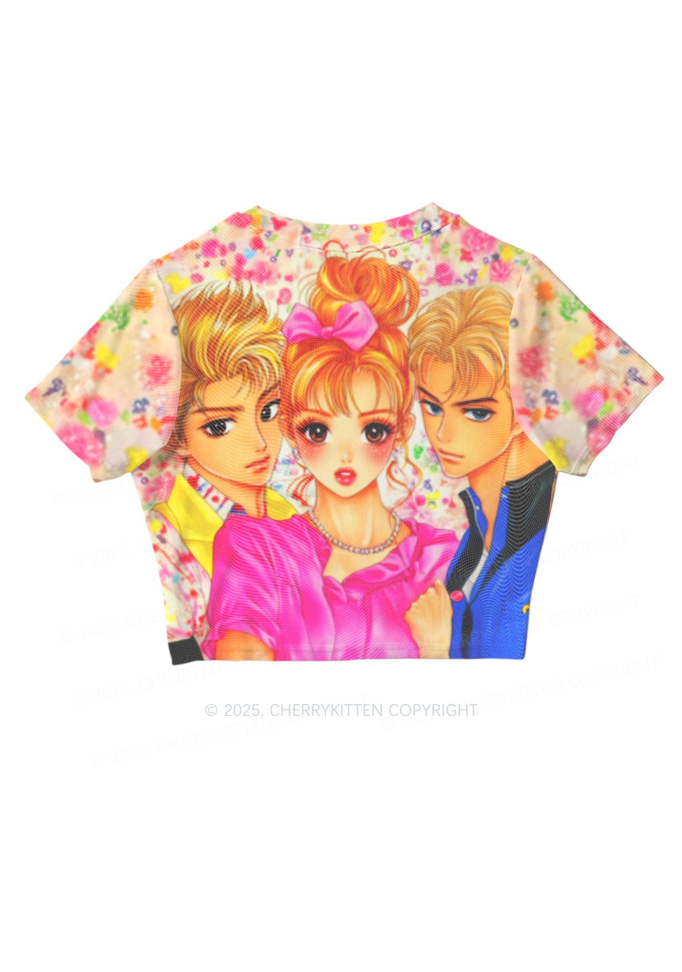 Comic Youth Y2K Mesh Crop Top Cherrykitten