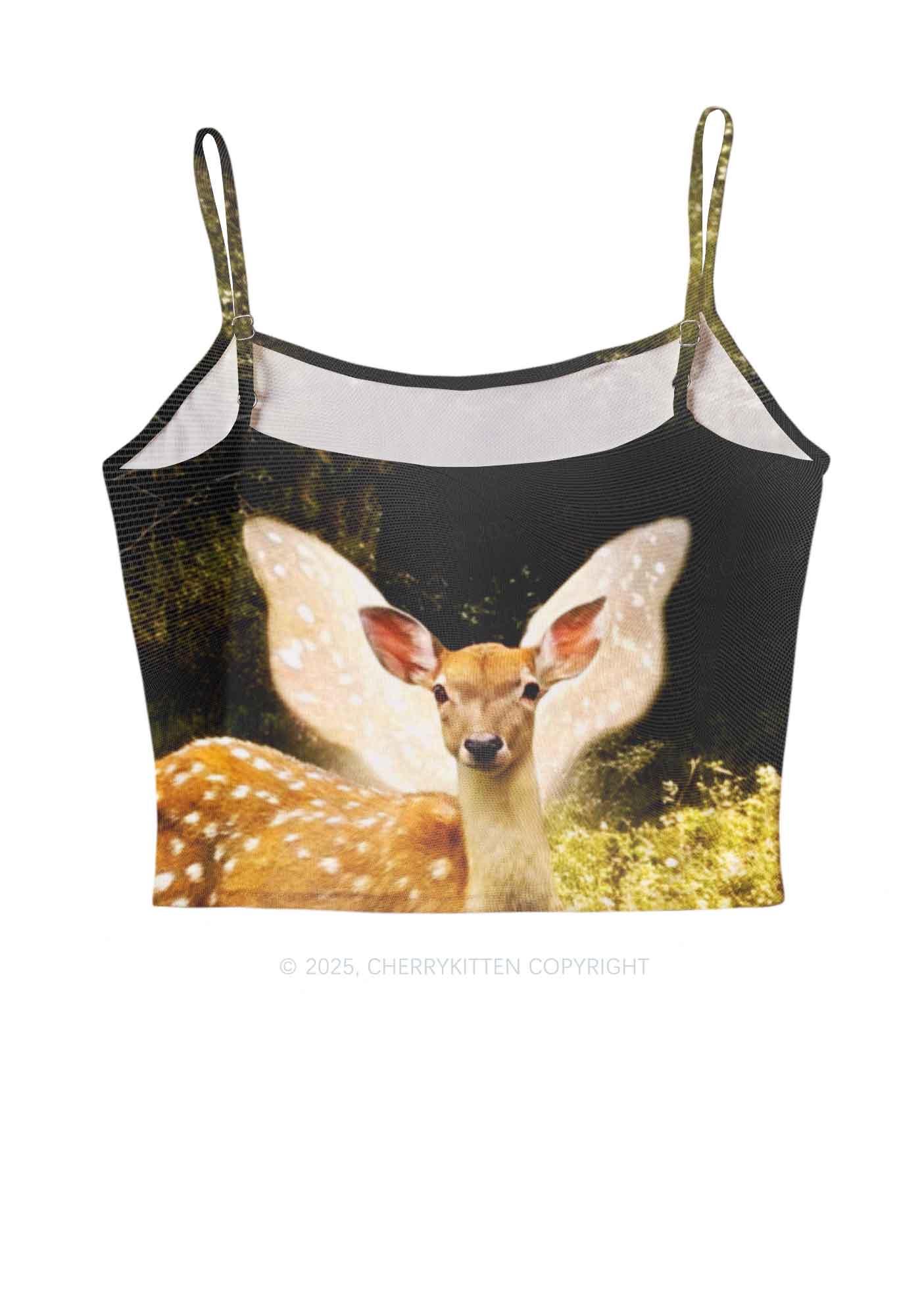 Forest Deer Y2K Mesh Cami Tank Cherrykitten