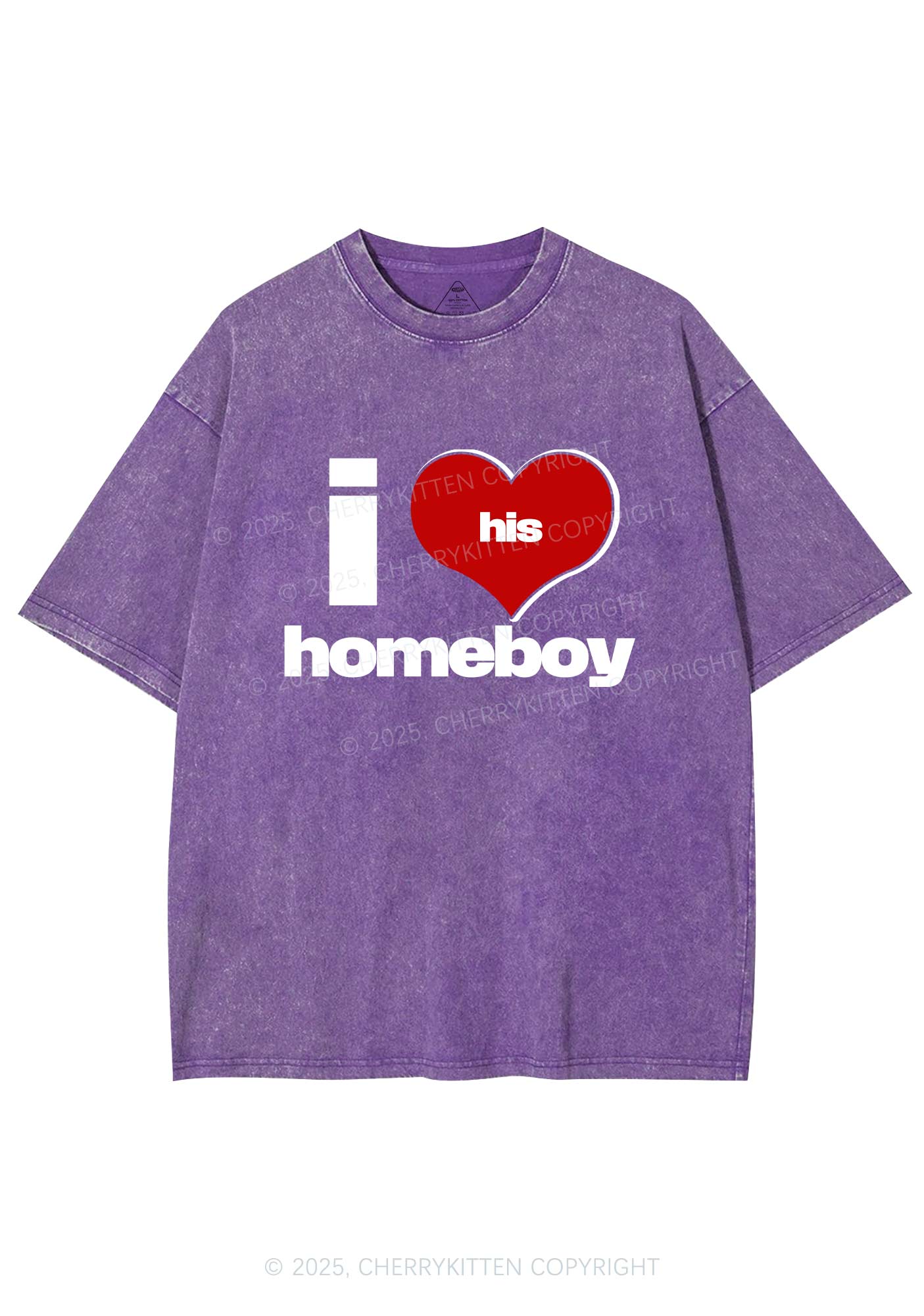 I Love His Homeboy Y2K Shirts Washed Tee Cherrykitten